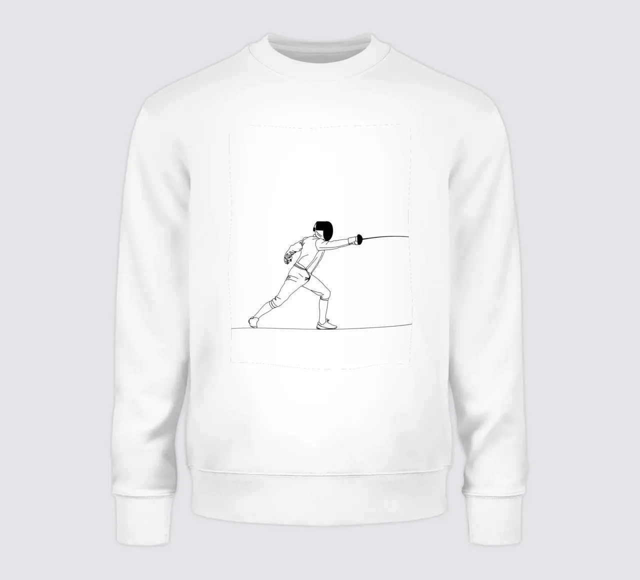 Fencer - Line art minimalista felpa da Viv Line Art