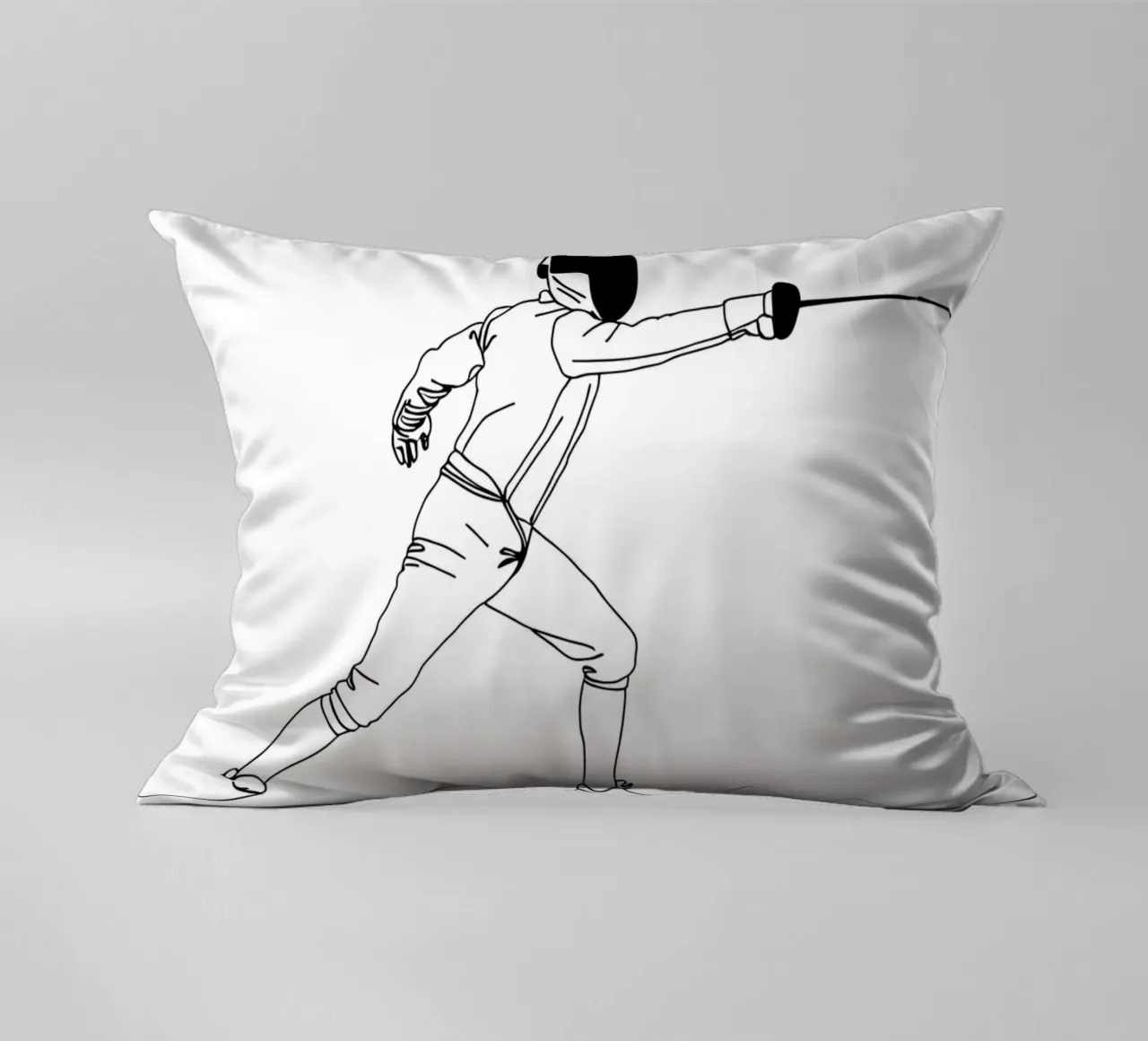 Fencer - Line art minimalista cuscino da Viv Line Art