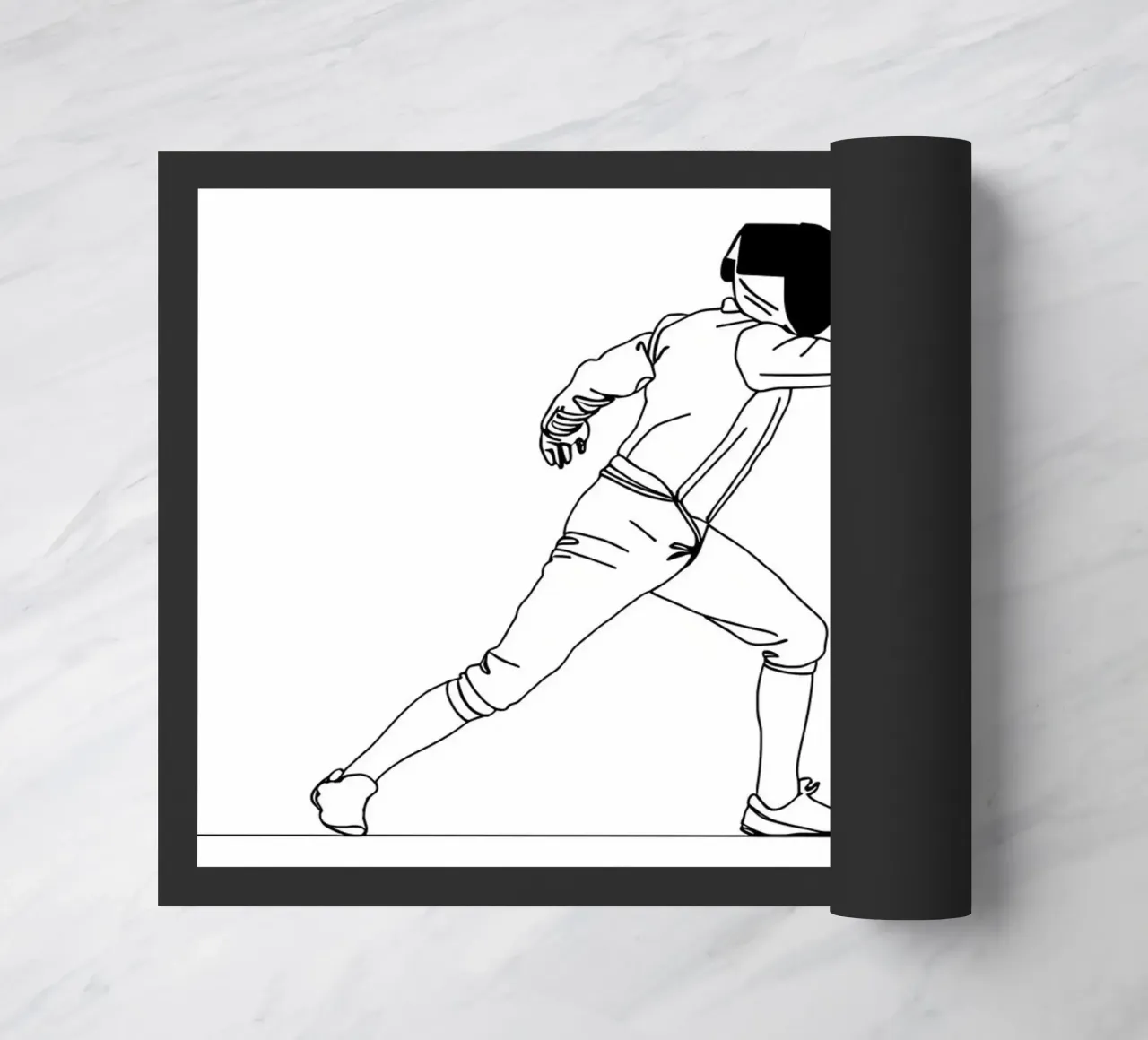 Fencer - Line art minimalista zerbino da Viv Line Art