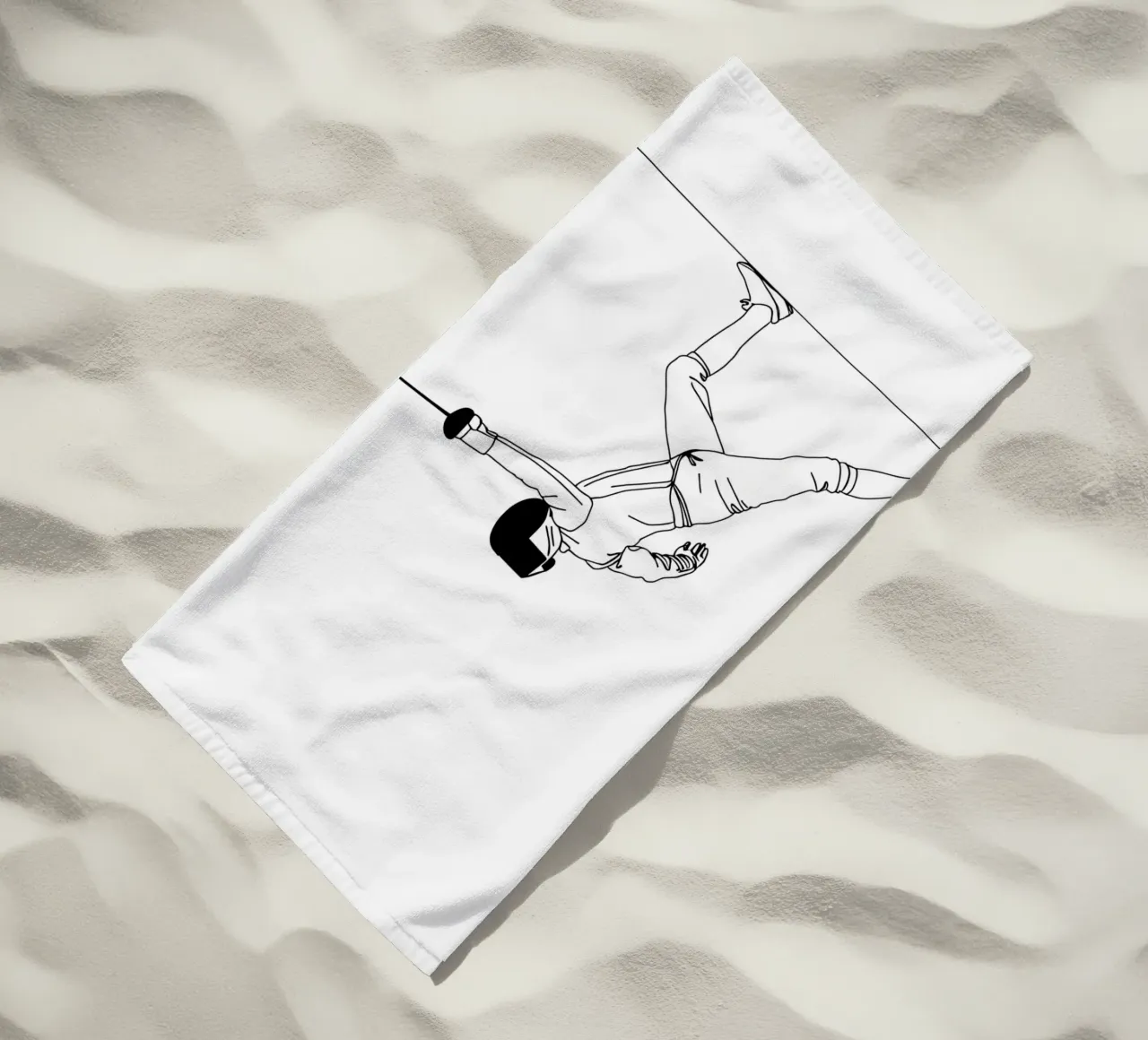 Fencer - Line art minimalista telo mare da Viv Line Art