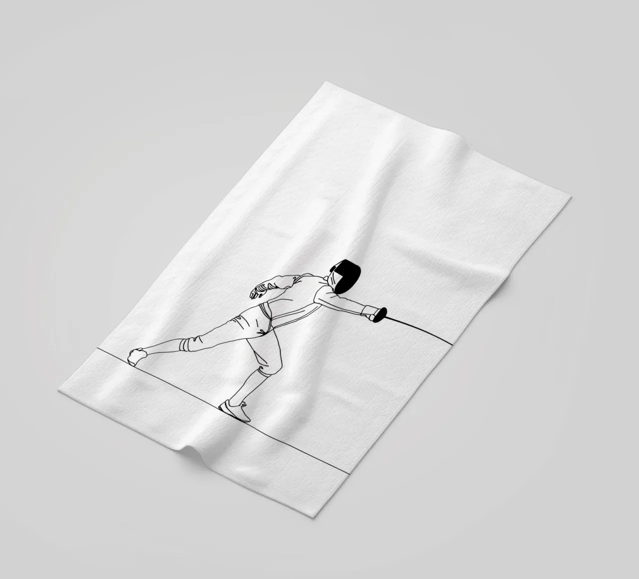 Fencer - Line art minimalista telo mare da Viv Line Art