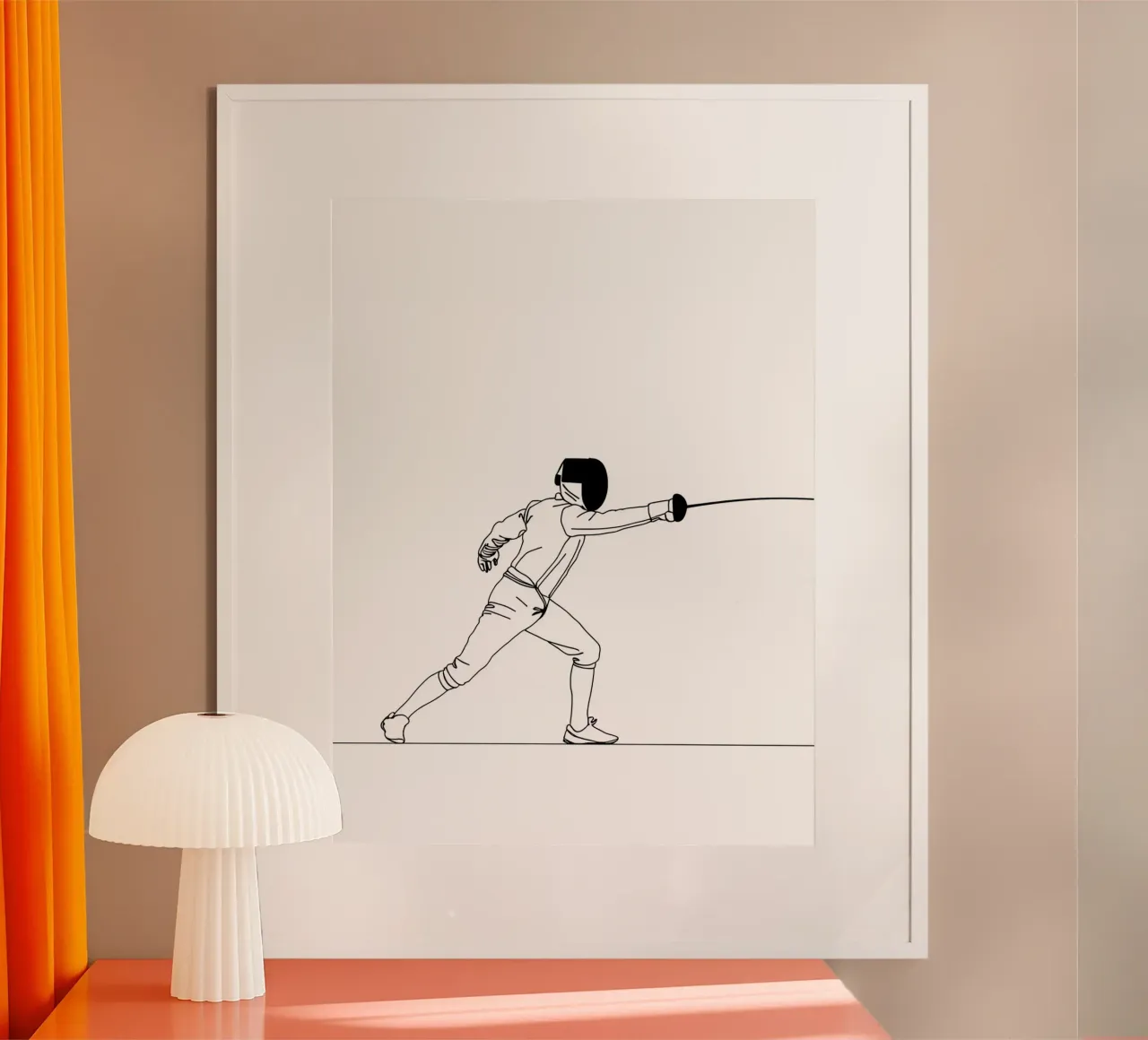 Fencer - Line art minimalista poster da Viv Line Art