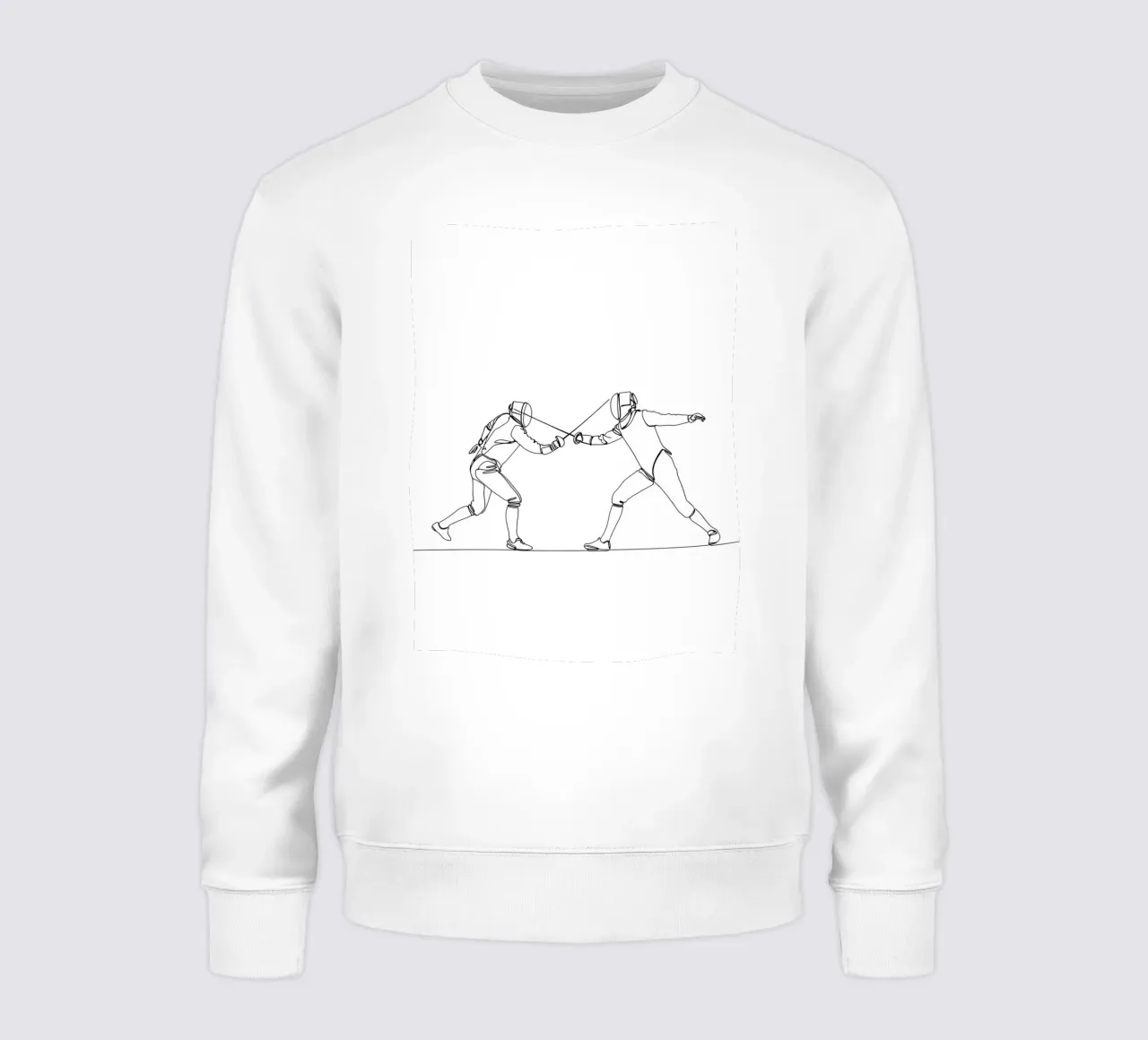 Duello tra schermidori - Line Art minimalista felpa da Viv Line Art