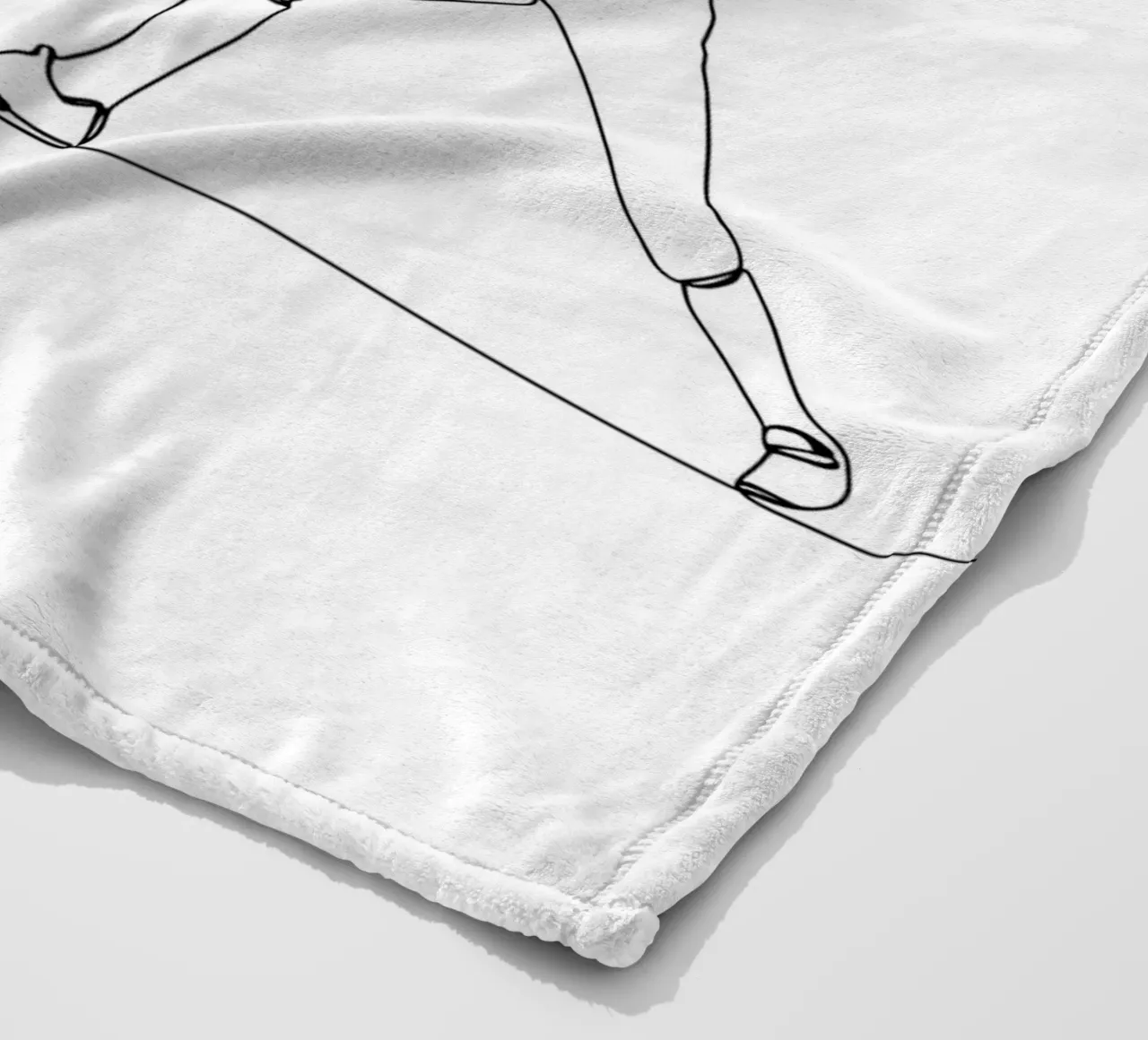 Duello tra schermidori - Line Art minimalista coperta in pile da Viv Line Art