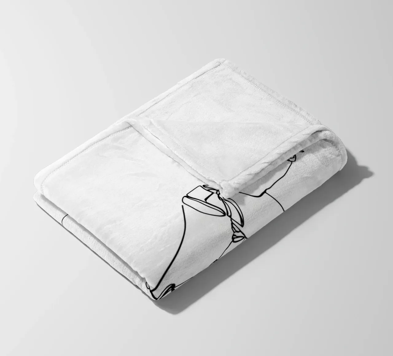 Duello tra schermidori - Line Art minimalista coperta in pile da Viv Line Art