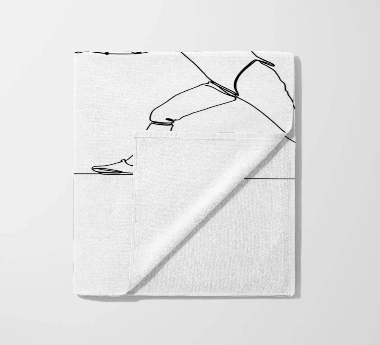 Duello tra schermidori - Line Art minimalista telo mare da Viv Line Art