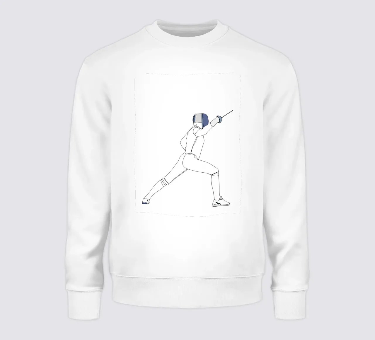 Fencer - Line art minimalista felpa da Viv Line Art