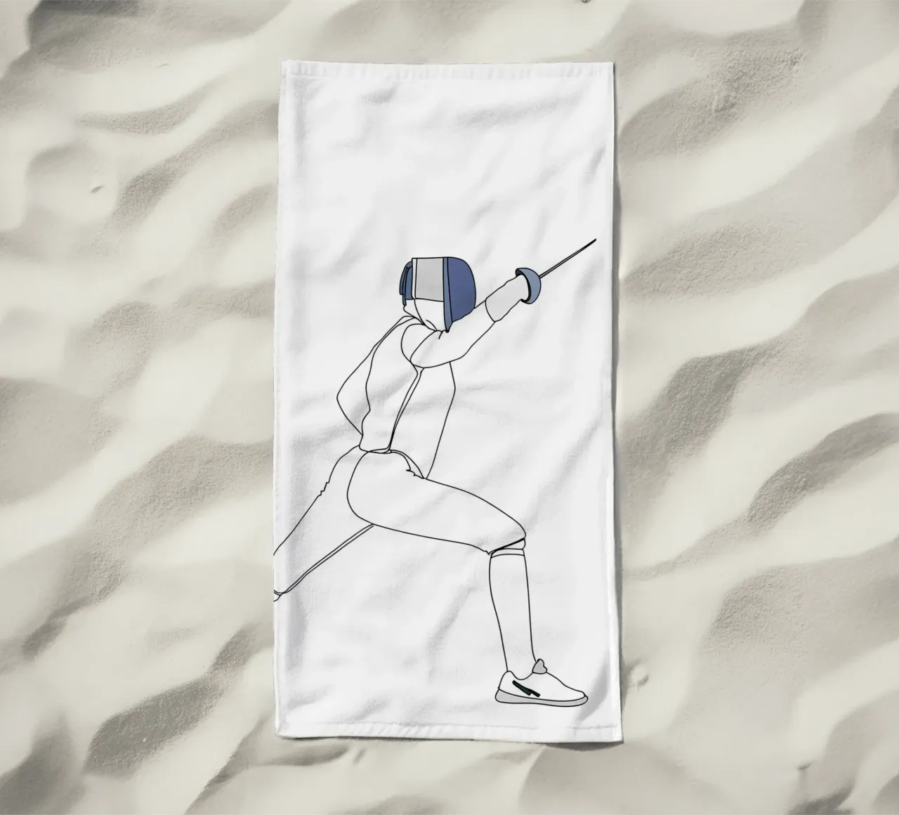 Fencer - Line art minimalista telo mare da Viv Line Art