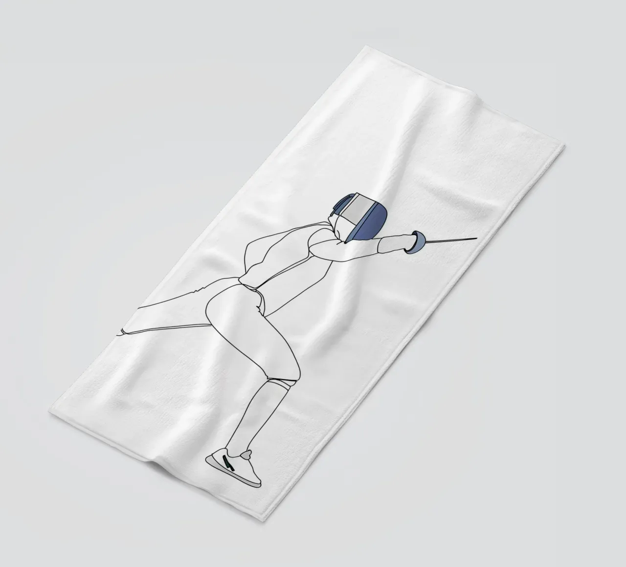 Fencer - Line art minimalista telo mare da Viv Line Art