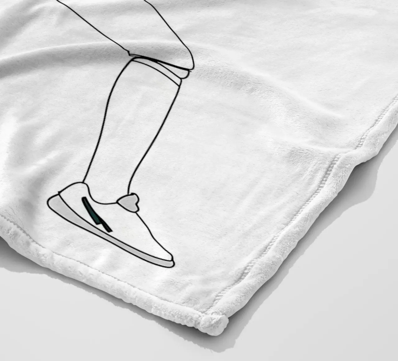 Fencer - Minimalist Line Art fleece blanket by Viv Line Art