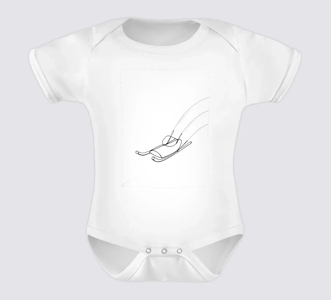 Slitta - Line art minimalista body neonato maniche corte da Viv Line Art