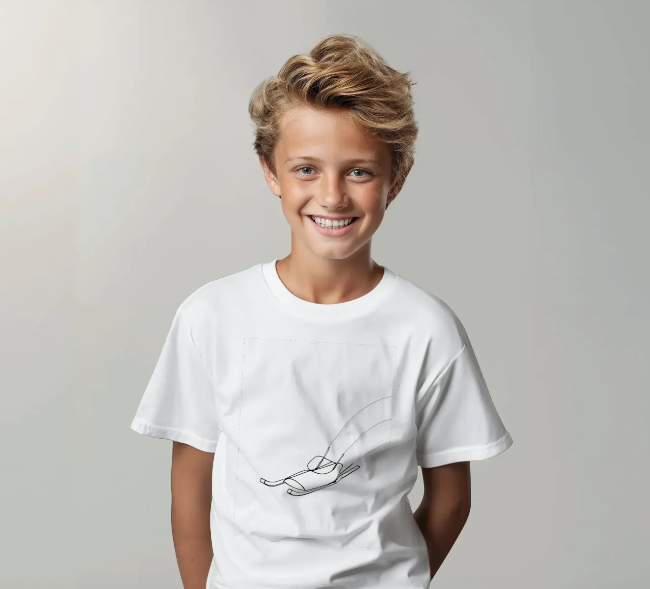 Sleigh - Minimalist Line Art kids t-shirt by Viv Line Art