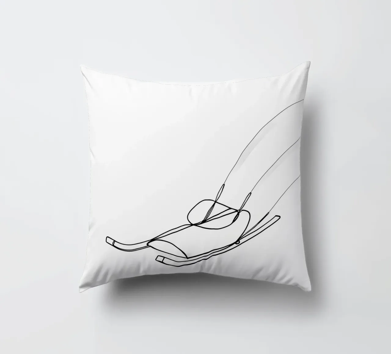 Slitta - Line art minimalista cuscino da Viv Line Art