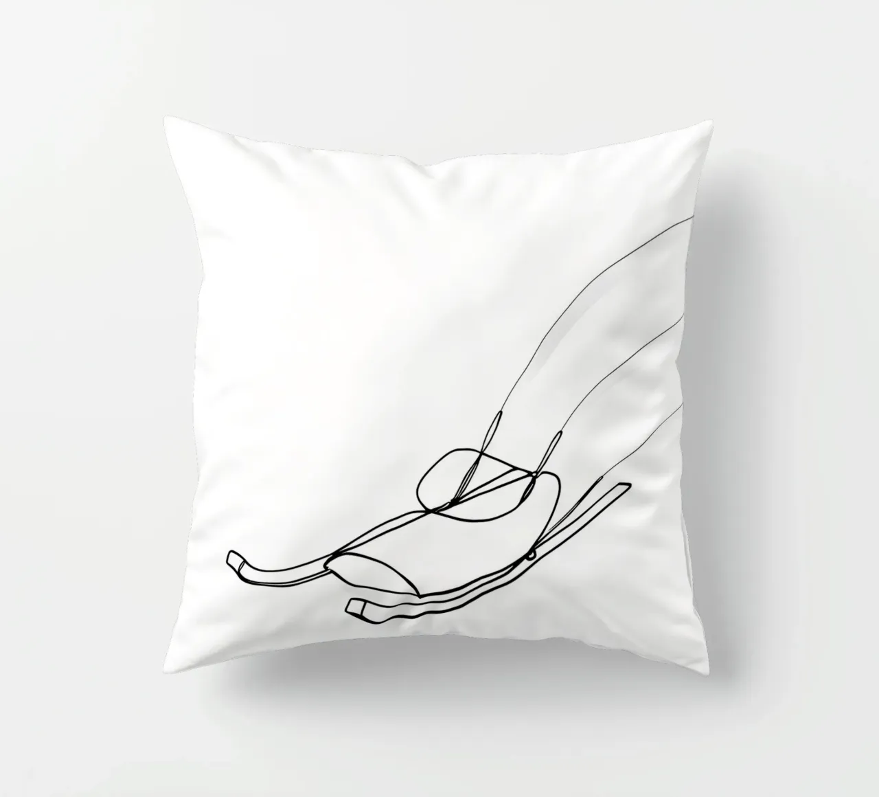 Slitta - Line art minimalista cuscino da Viv Line Art