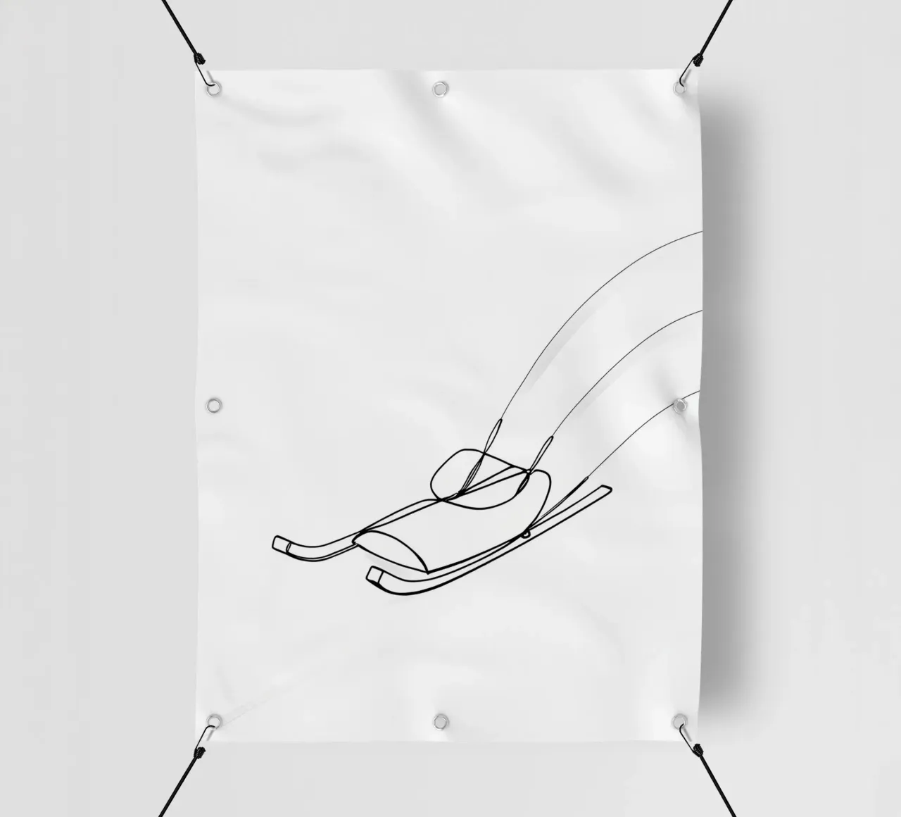 Slitta - Line art minimalista telo in pvc da Viv Line Art