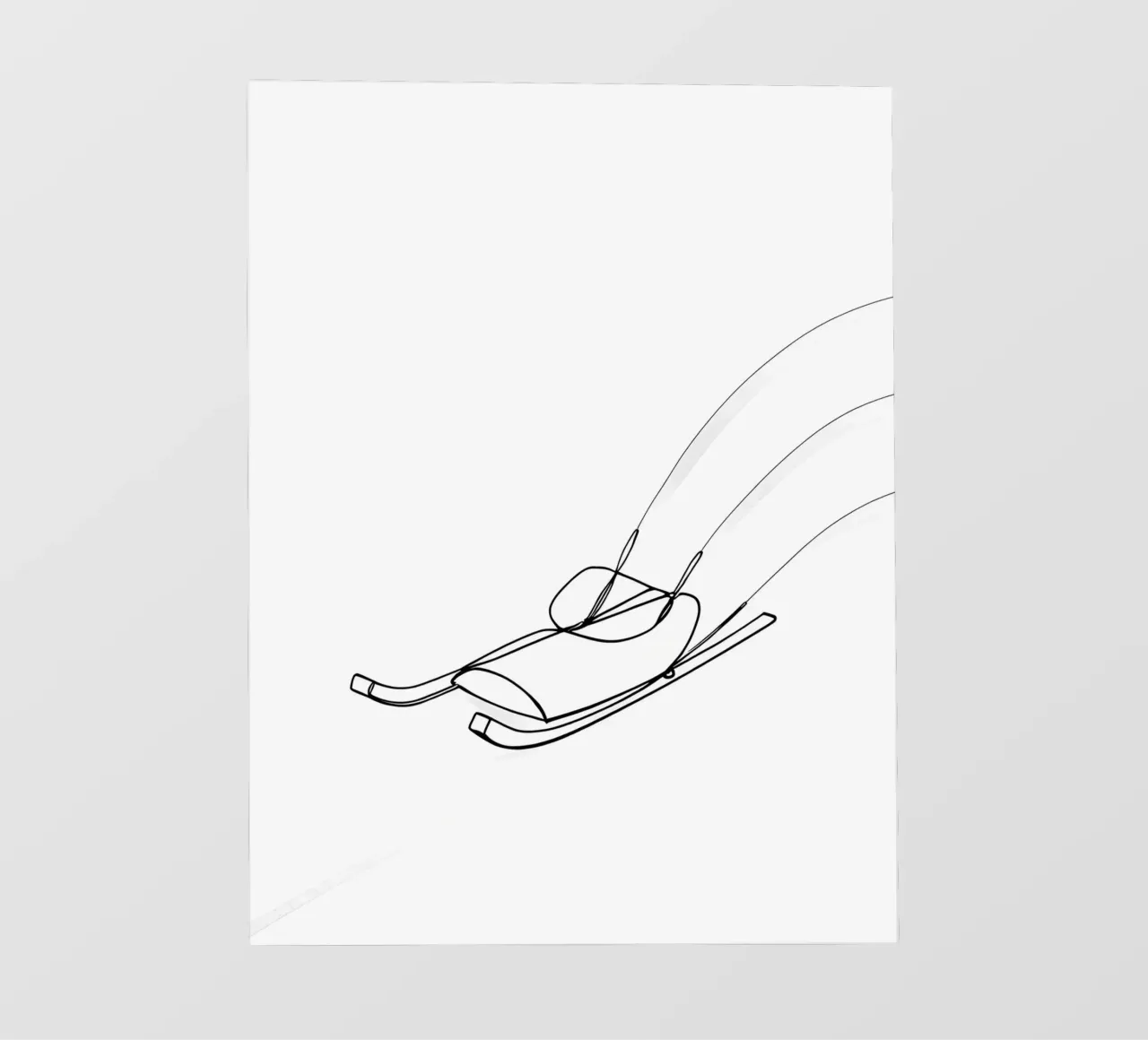 Slitta - Line art minimalista telo in pvc da Viv Line Art