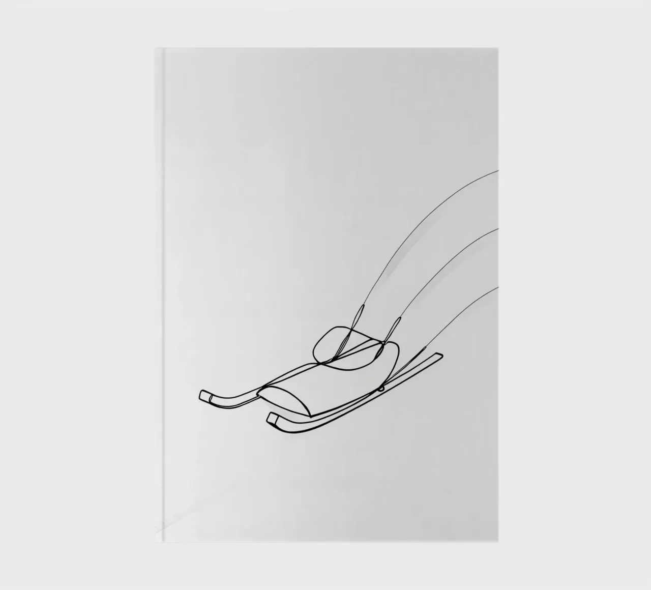 Sleigh - Minimalist Line Art notebook by Viv Line Art