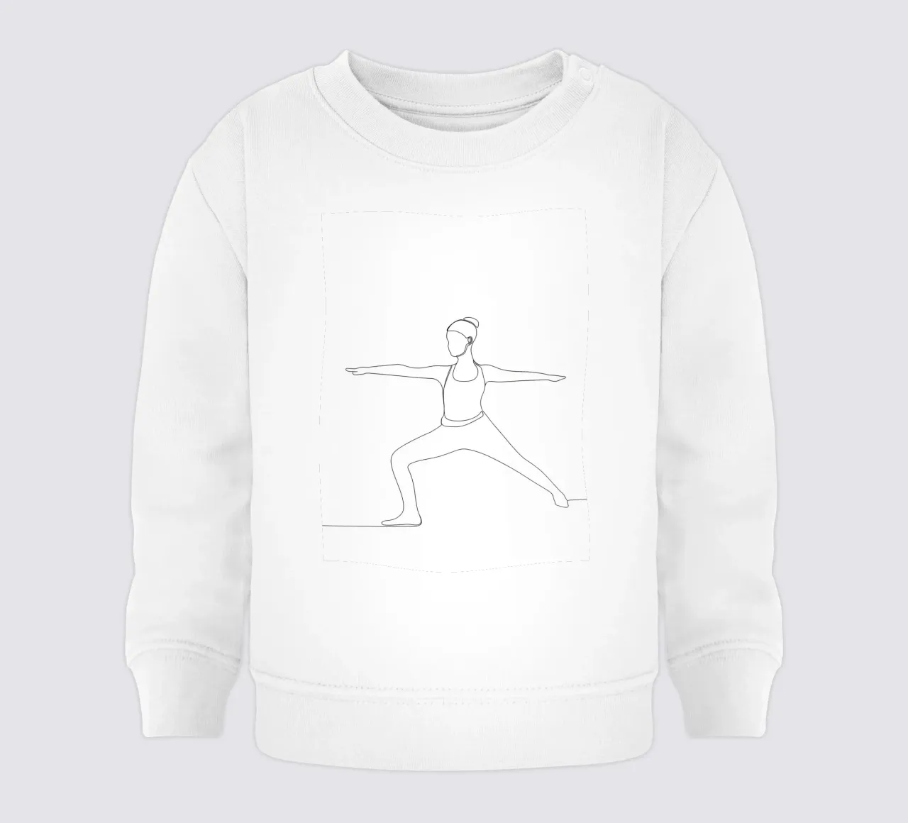 Donna yoga - Line art minimalista felpa neonato da Viv Line Art