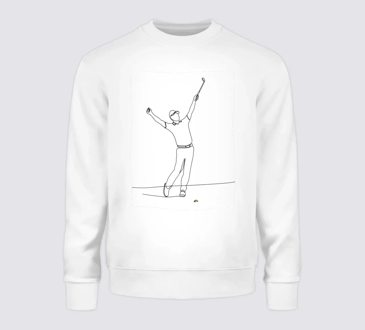 Giocatore di golf vincente - Line art minimalista felpa da Viv Line Art