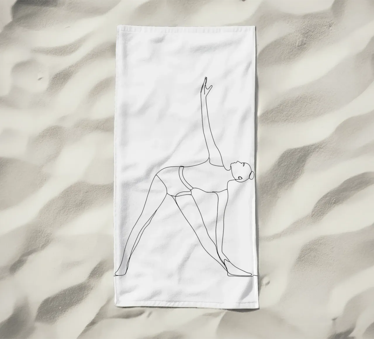 Donna yoga - Line art minimalista telo mare da Viv Line Art