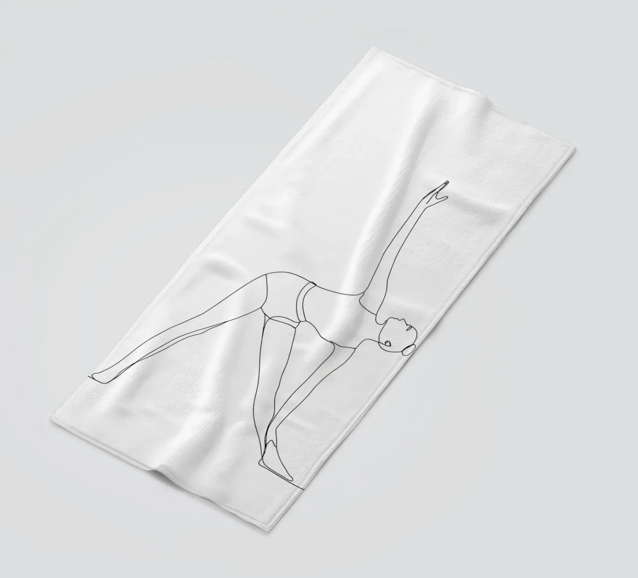 Donna yoga - Line art minimalista telo mare da Viv Line Art