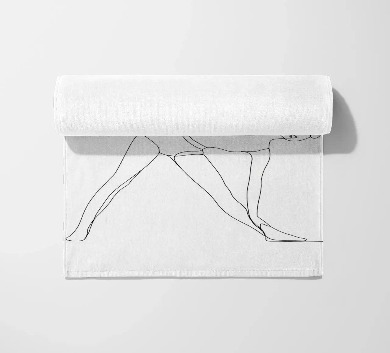 Donna yoga - Line art minimalista telo mare da Viv Line Art