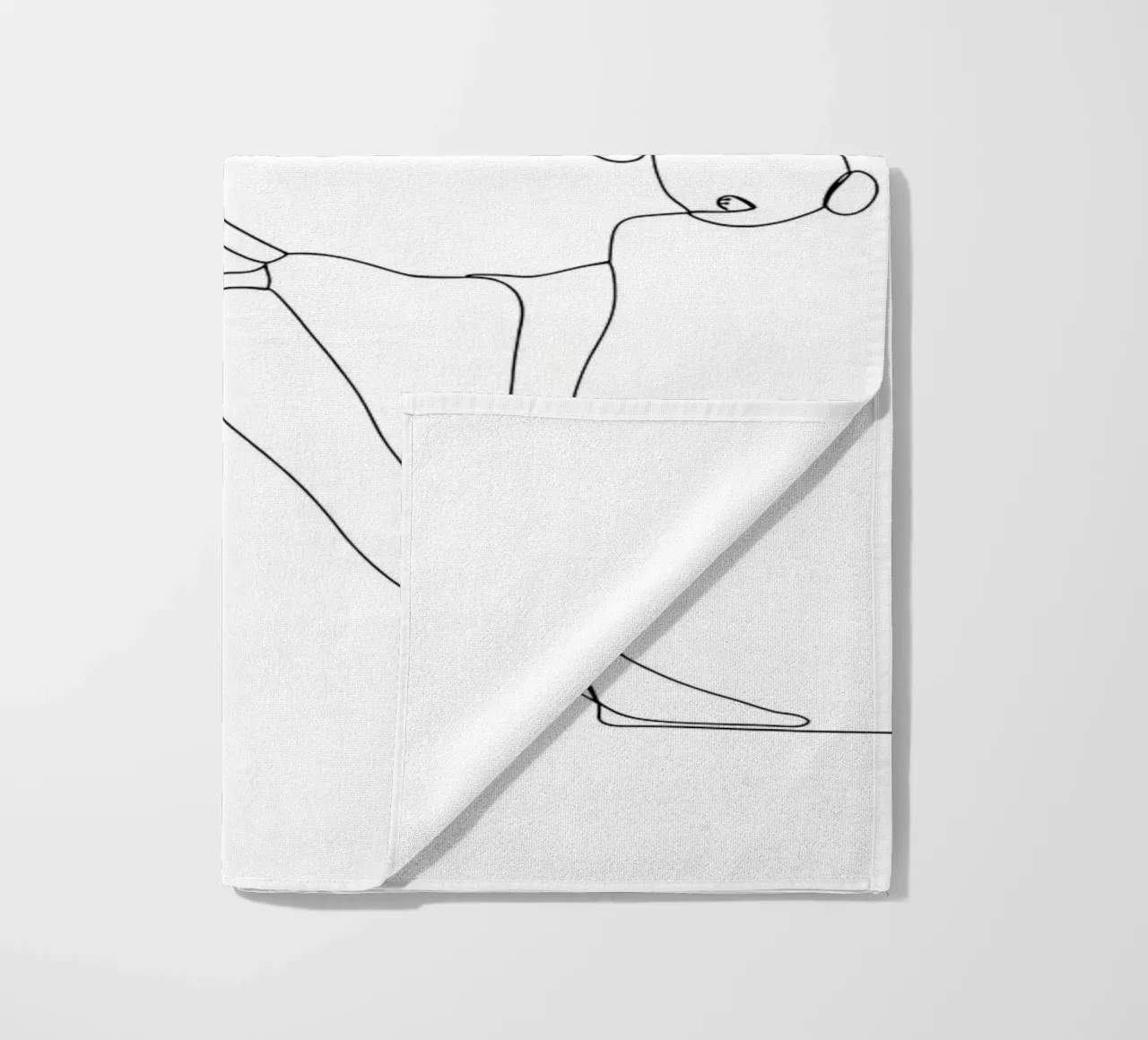 Donna yoga - Line art minimalista telo mare da Viv Line Art