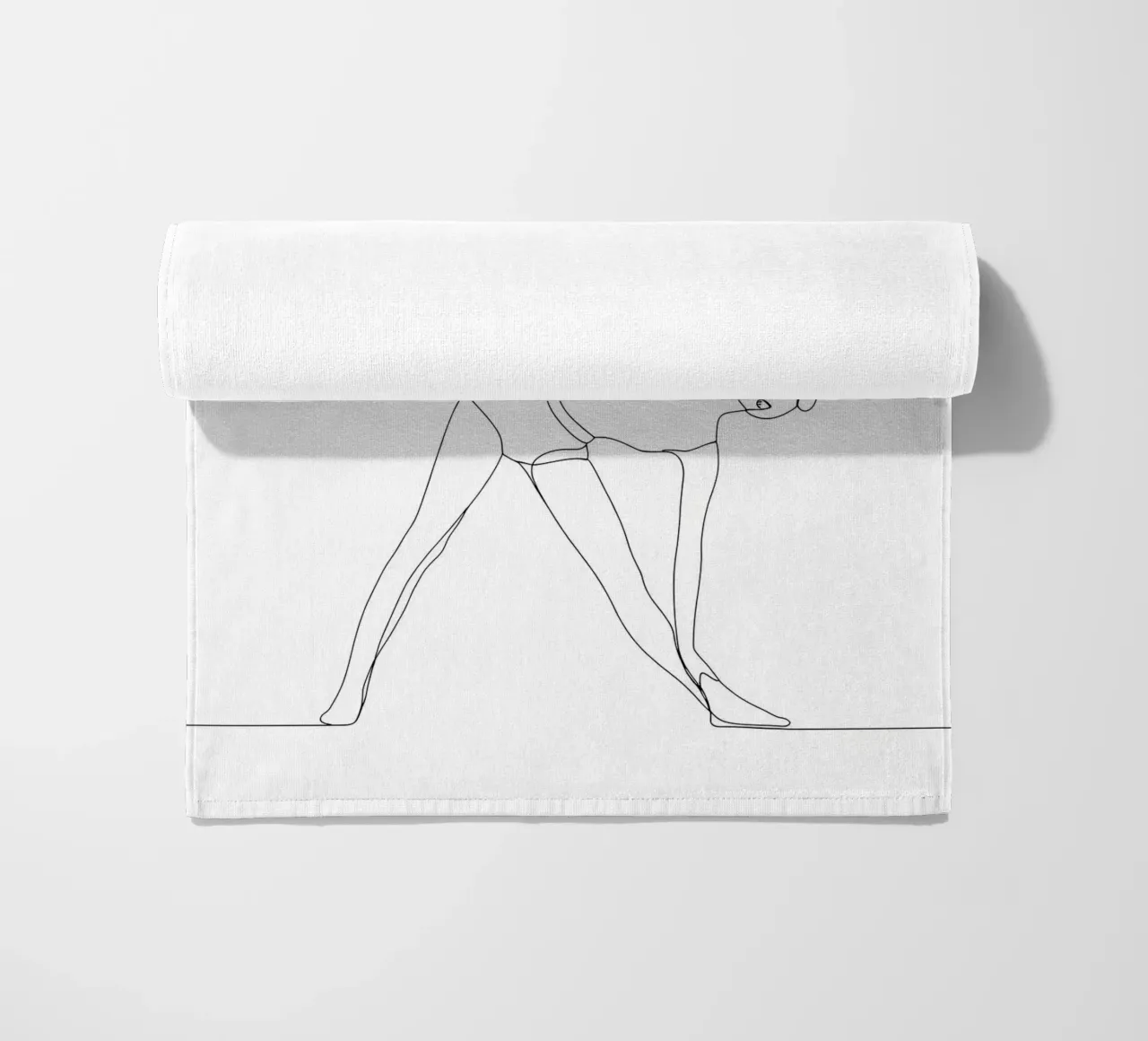 Donna yoga - Line art minimalista telo mare da Viv Line Art