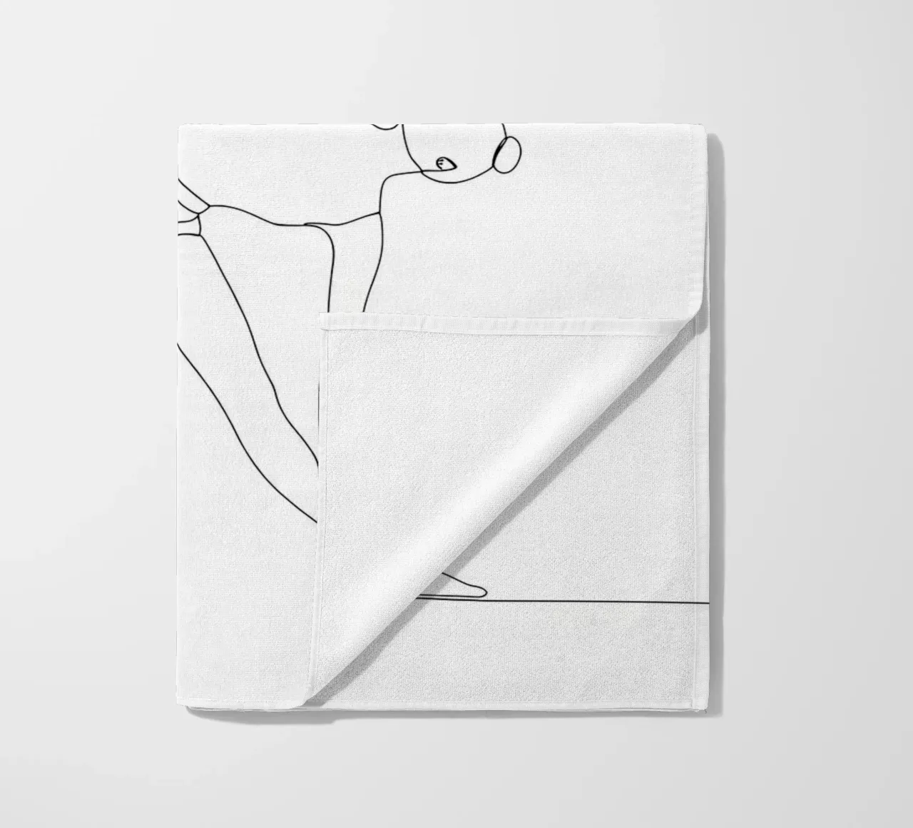 Donna yoga - Line art minimalista telo mare da Viv Line Art