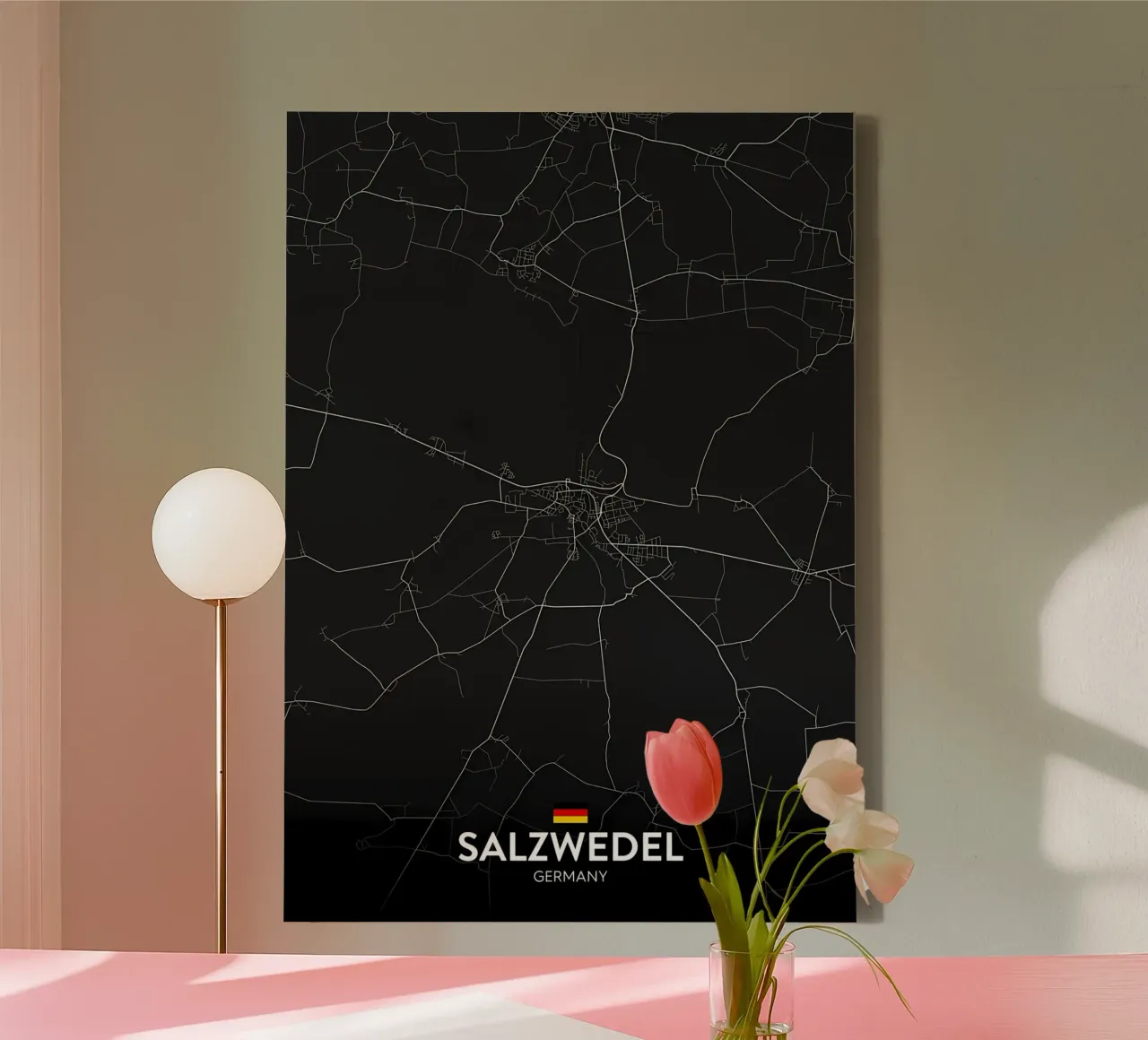 Salzwedel DE canvas met Baklijst van Christopher Adams