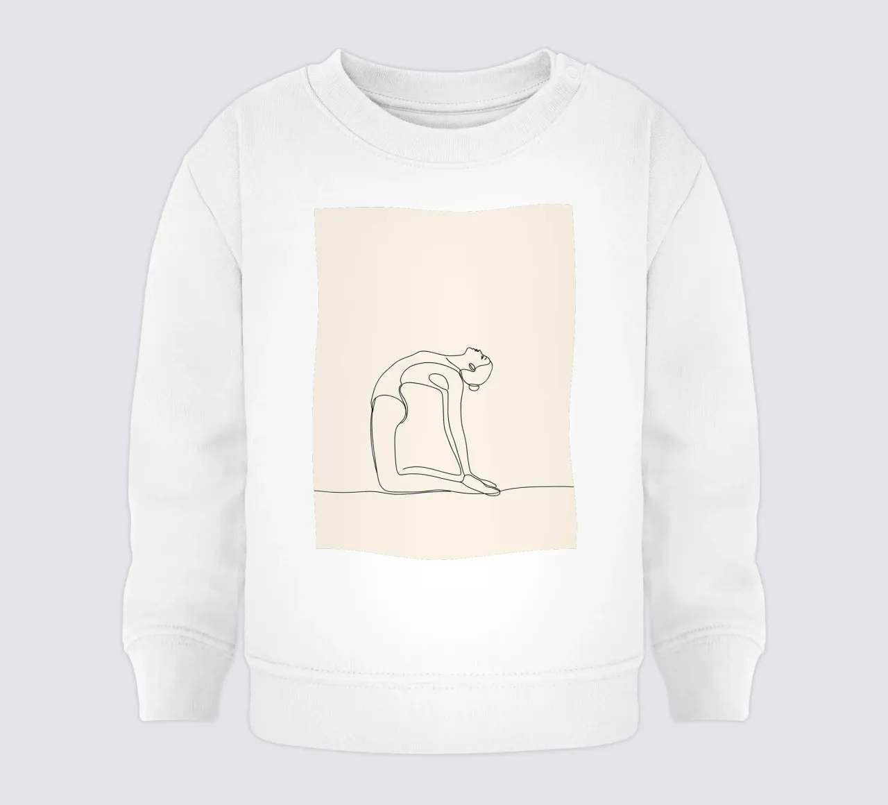 Donna yoga - Line art minimalista felpa neonato da Viv Line Art