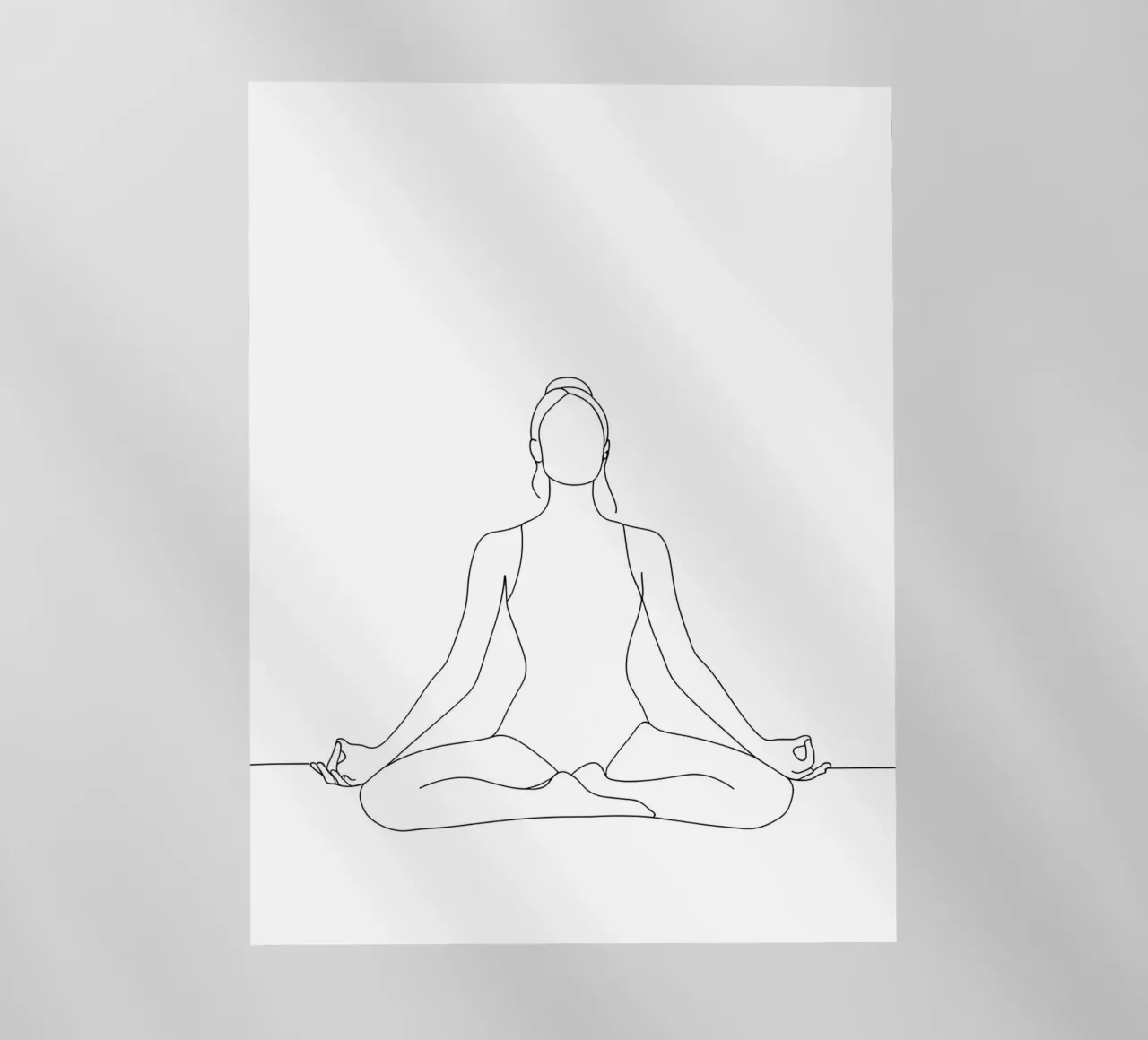 Donna yoga - Line art minimalista pellicola backlit da Viv Line Art