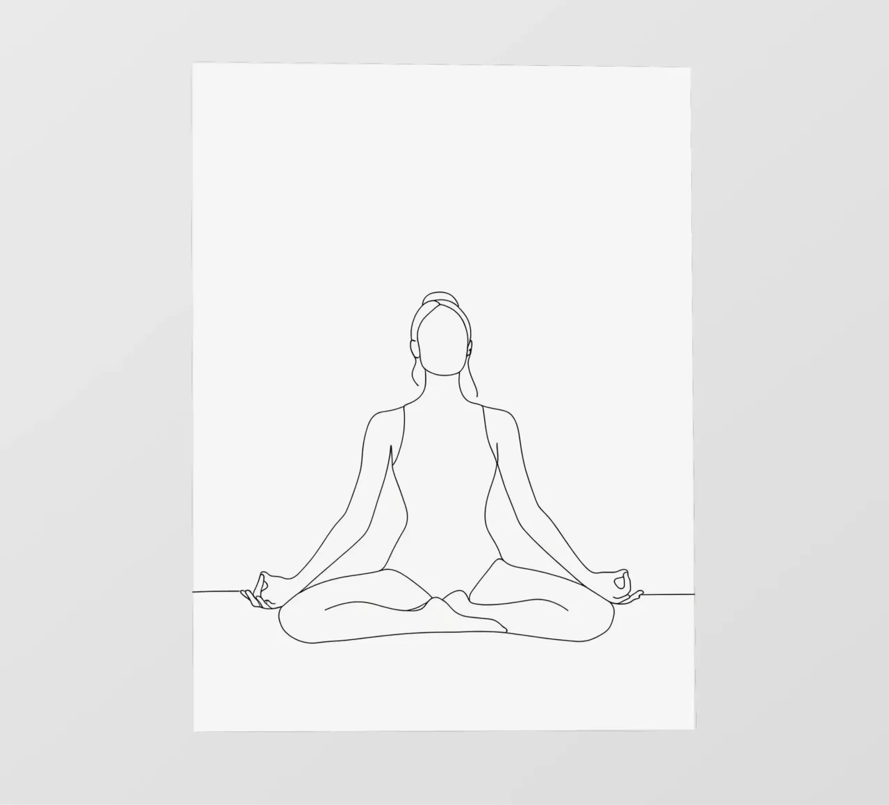 Donna yoga - Line art minimalista pellicola backlit da Viv Line Art