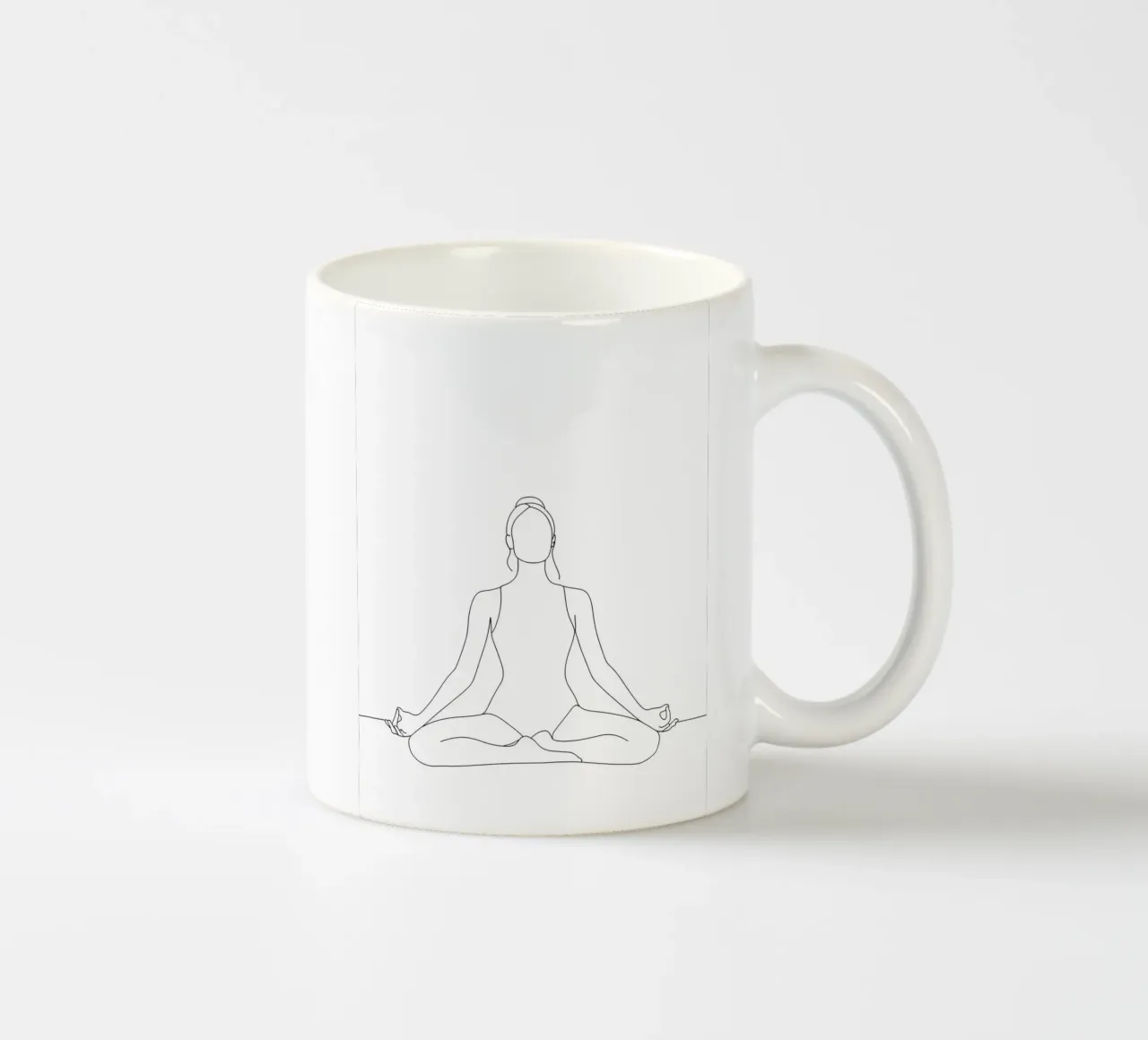 Donna yoga - Line art minimalista tazza in ceramica da Viv Line Art