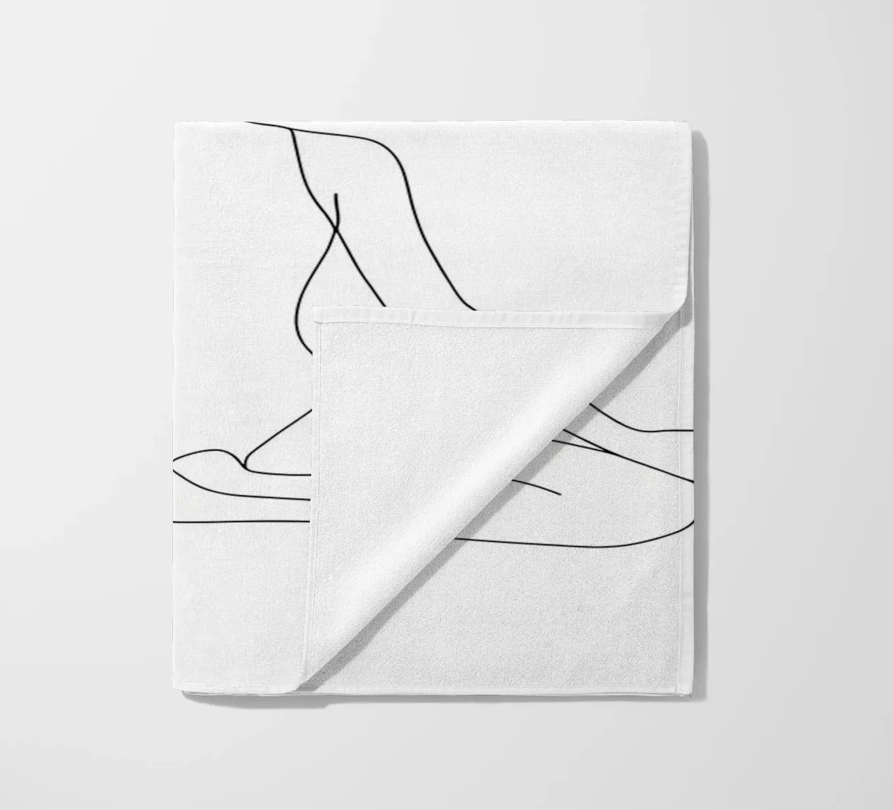Donna yoga - Line art minimalista telo mare da Viv Line Art