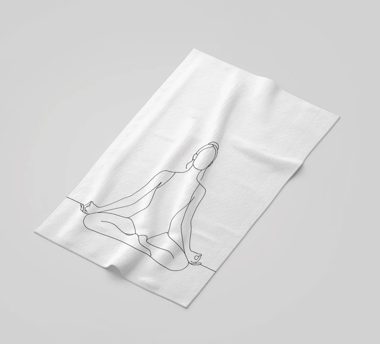 Donna yoga - Line art minimalista telo mare da Viv Line Art