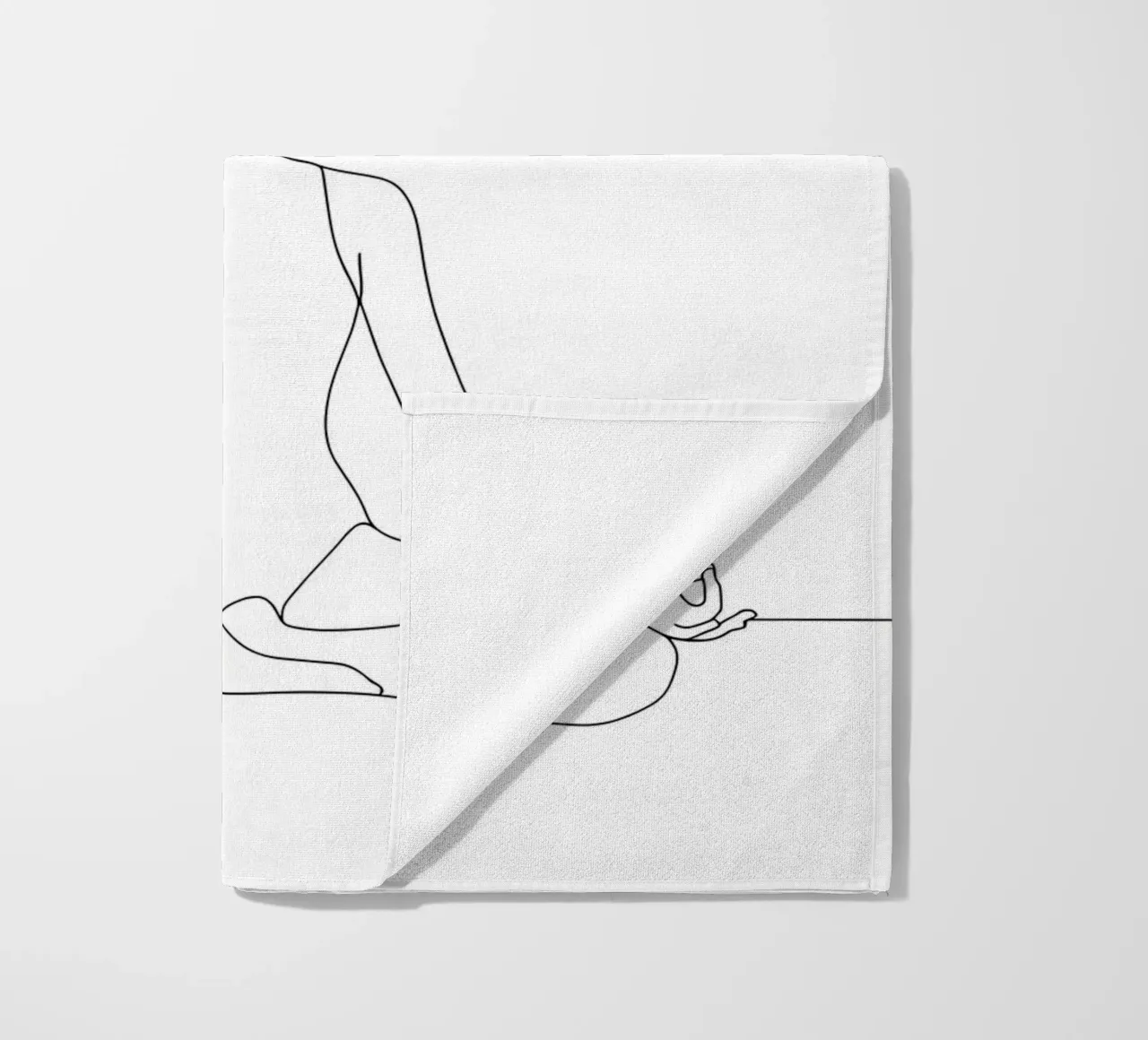 Donna yoga - Line art minimalista telo mare da Viv Line Art