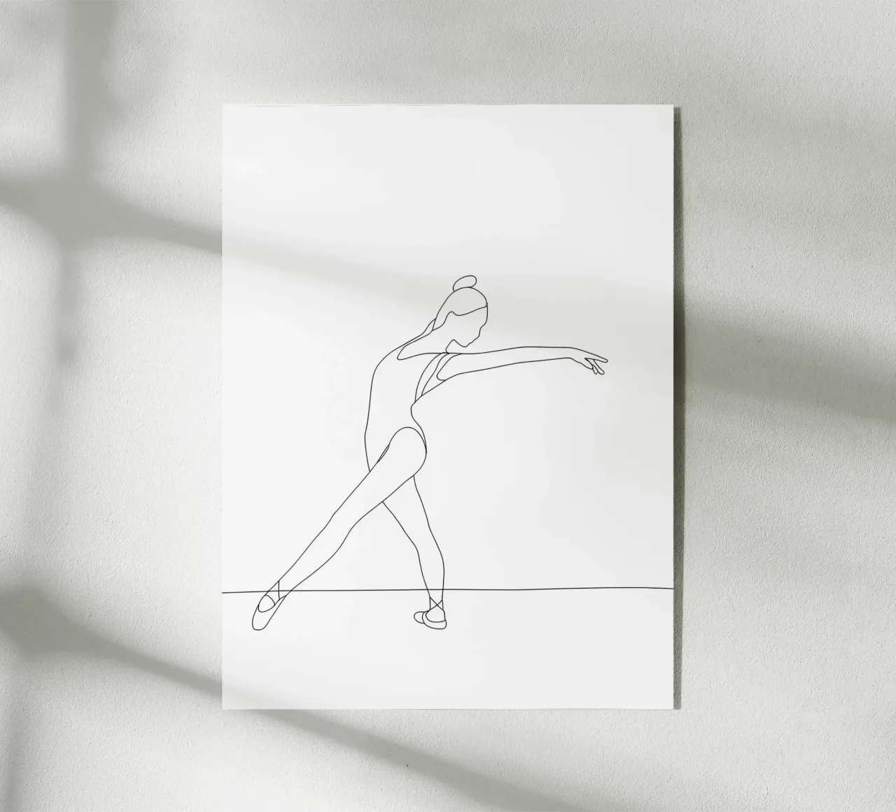 Donna yoga - Line art minimalista plexiglass da Viv Line Art