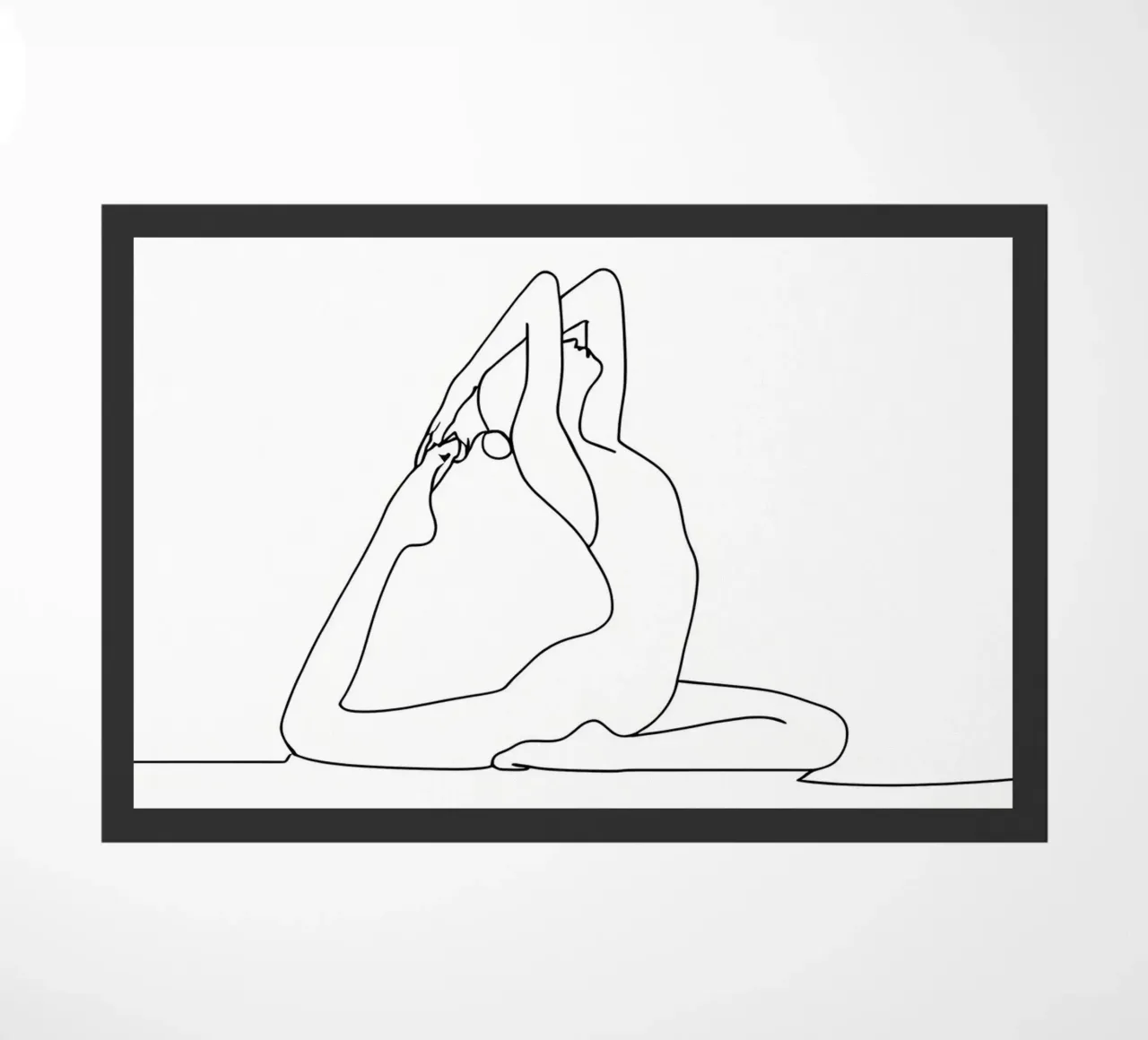 Donna yoga - Line art minimalista zerbino da Viv Line Art