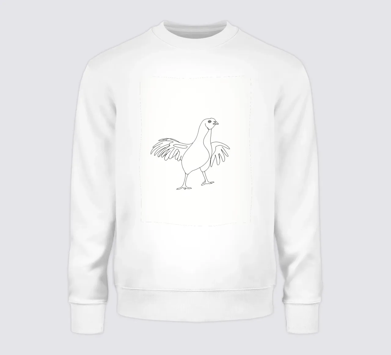 Pollo che balla - Line art minimalista felpa da Viv Line Art