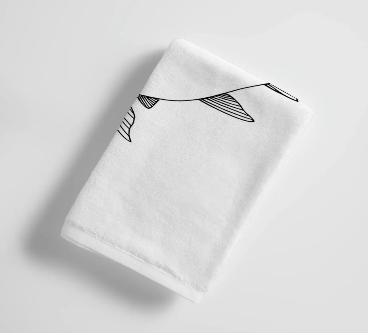 Poisson - Dessin au trait minimaliste serviette de bain de Viv Line Art