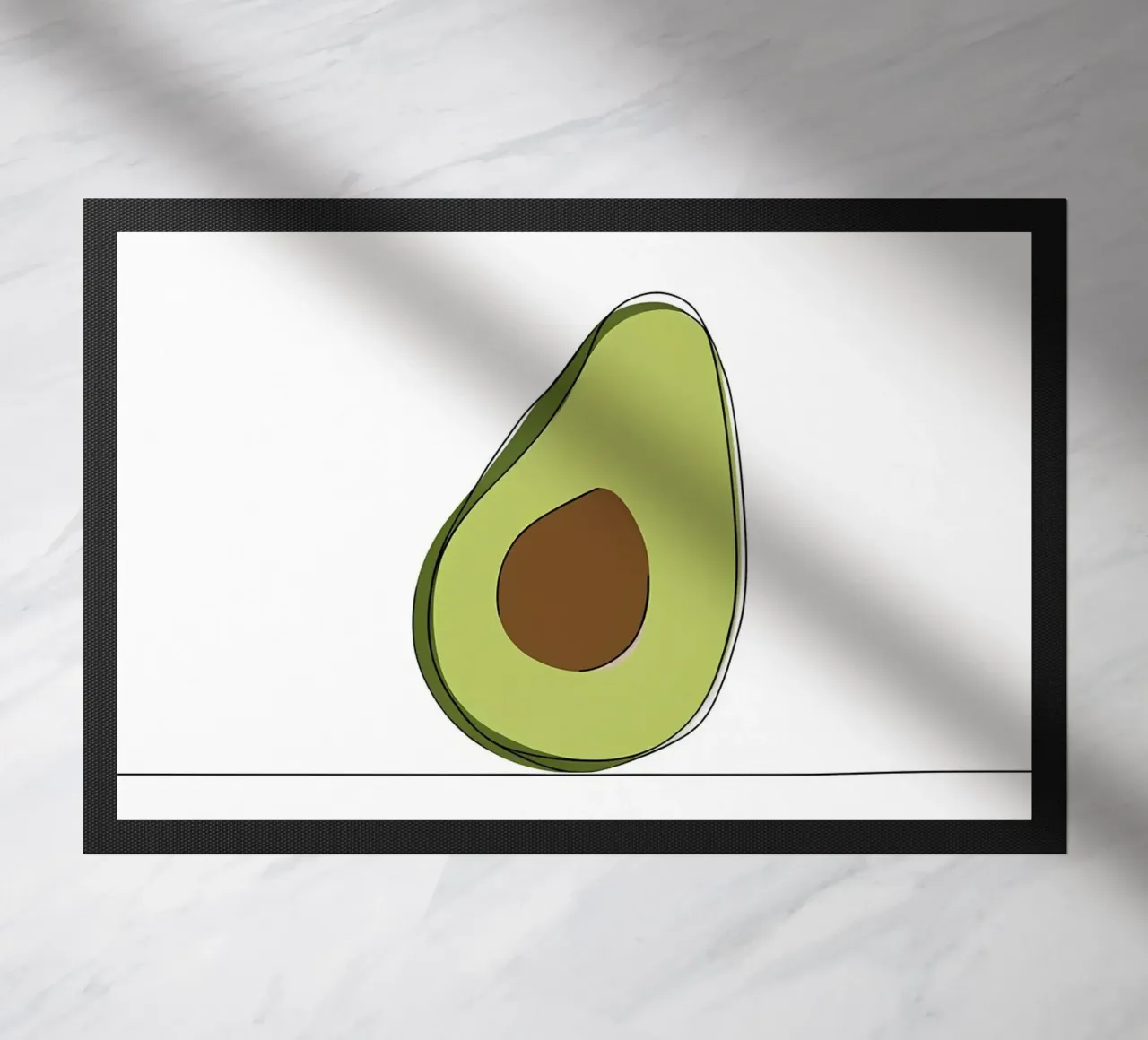 Avocado - Line art minimalista del superfood zerbino da Viv Line Art