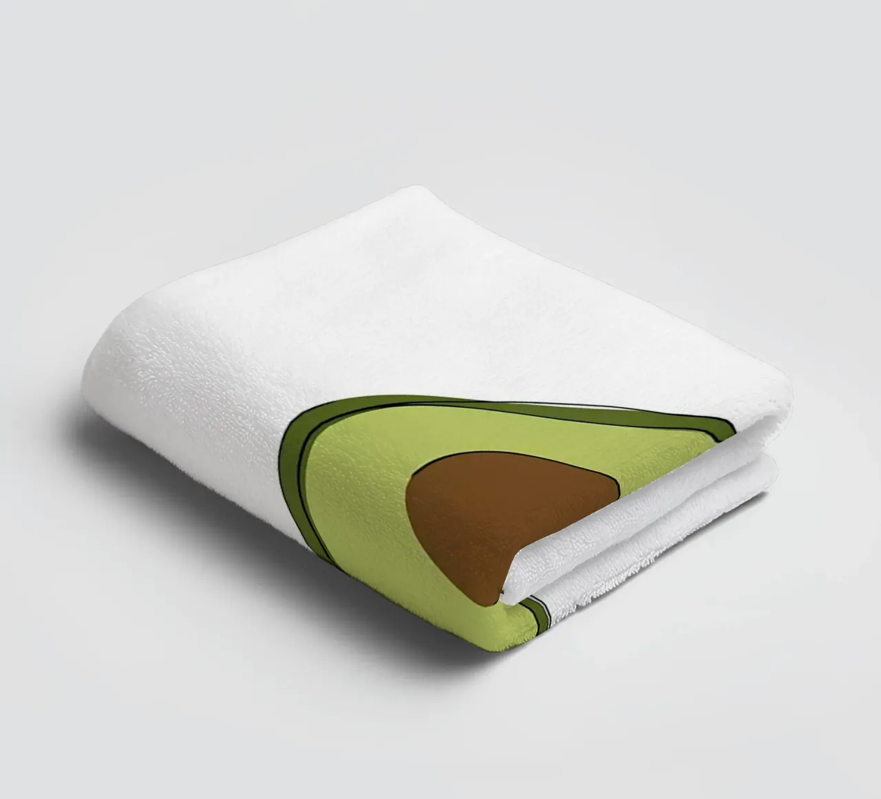 Avocado - Minimalist superfood line art towel by Viv Line Art
