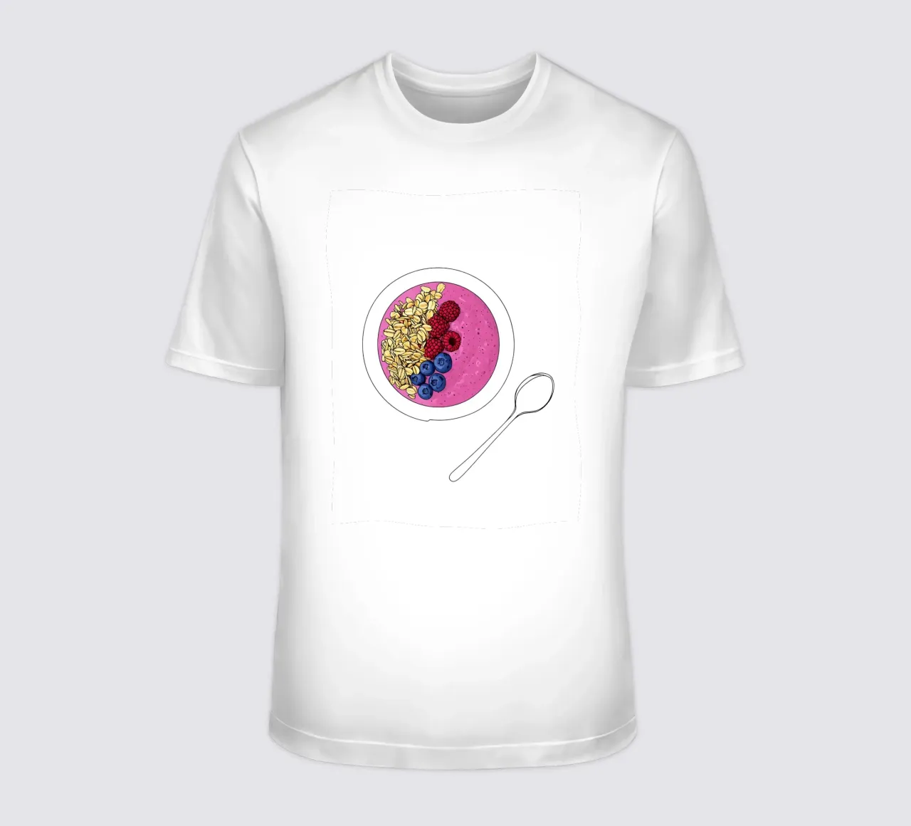 Smoothie Bowl - Linea d'arte minimalista sul cibo sano t-shirt da Viv Line Art