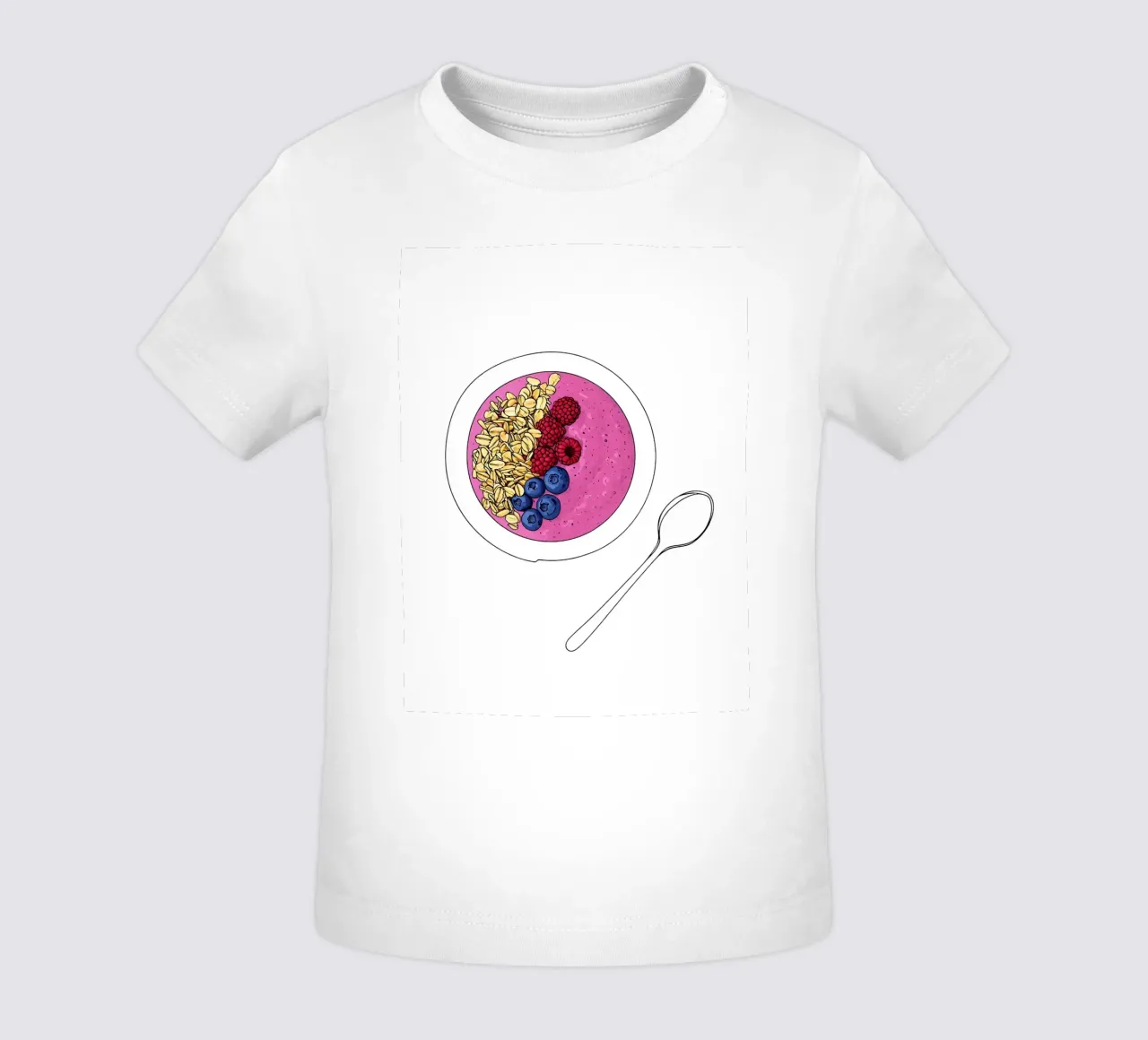 Smoothie Bowl - Linea d'arte minimalista sul cibo sano maglietta neonato da Viv Line Art