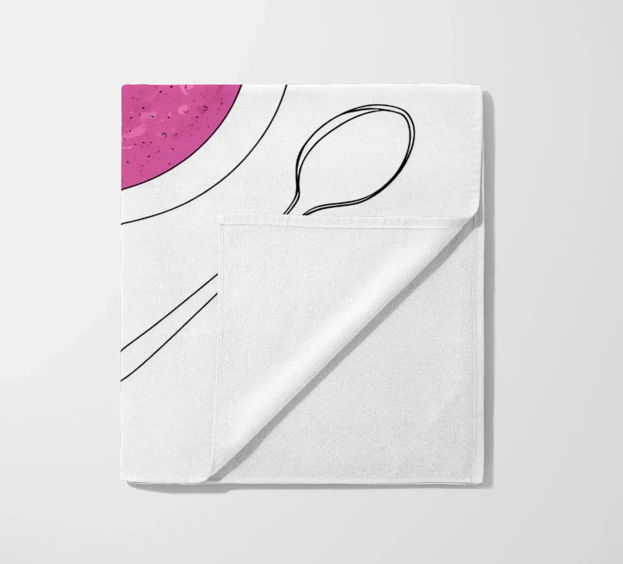 Smoothie Bowl - Linea d'arte minimalista sul cibo sano telo mare da Viv Line Art
