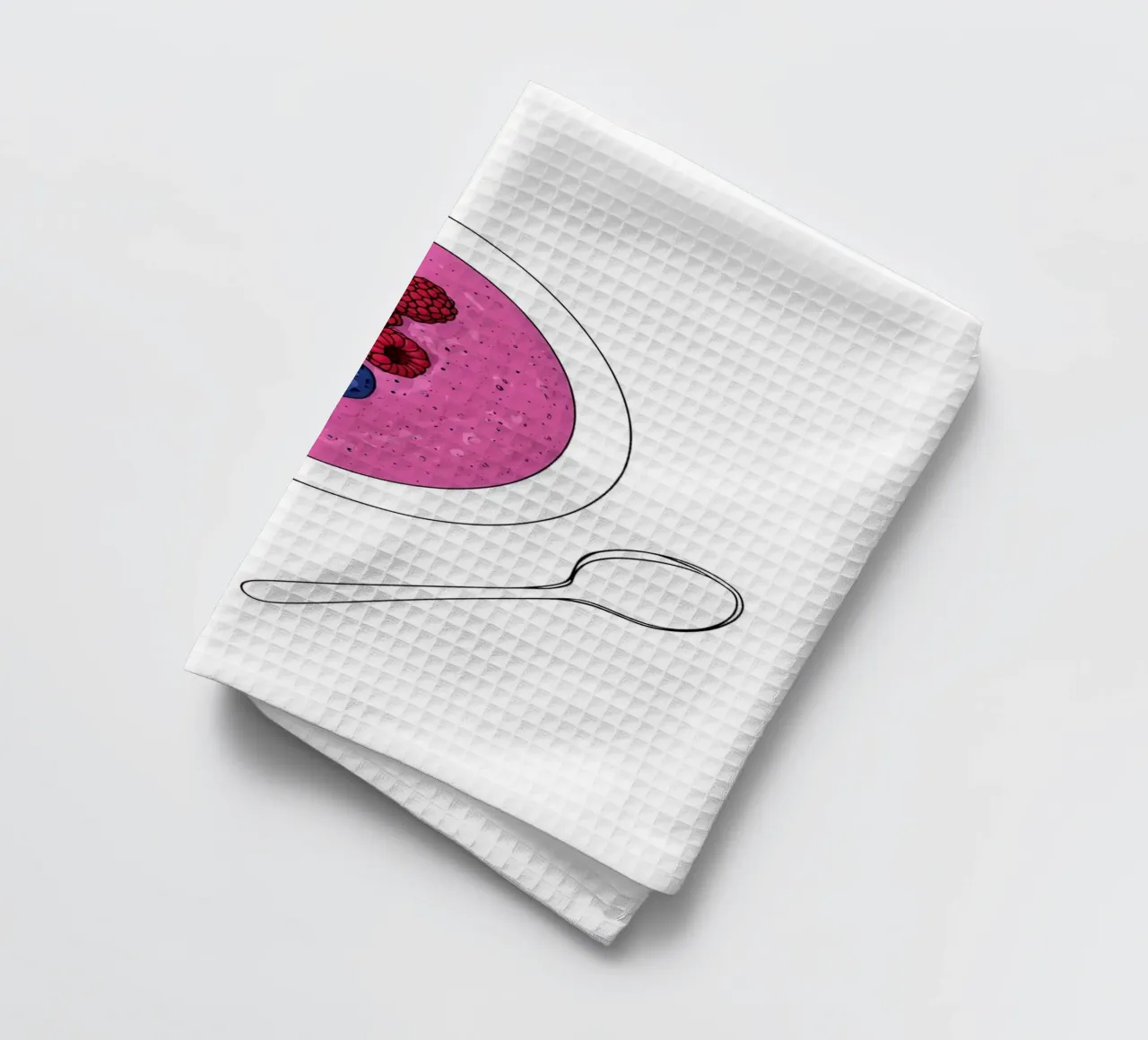 Smoothie Bowl - Linea d'arte minimalista sul cibo sano canovaccio da cucina da Viv Line Art