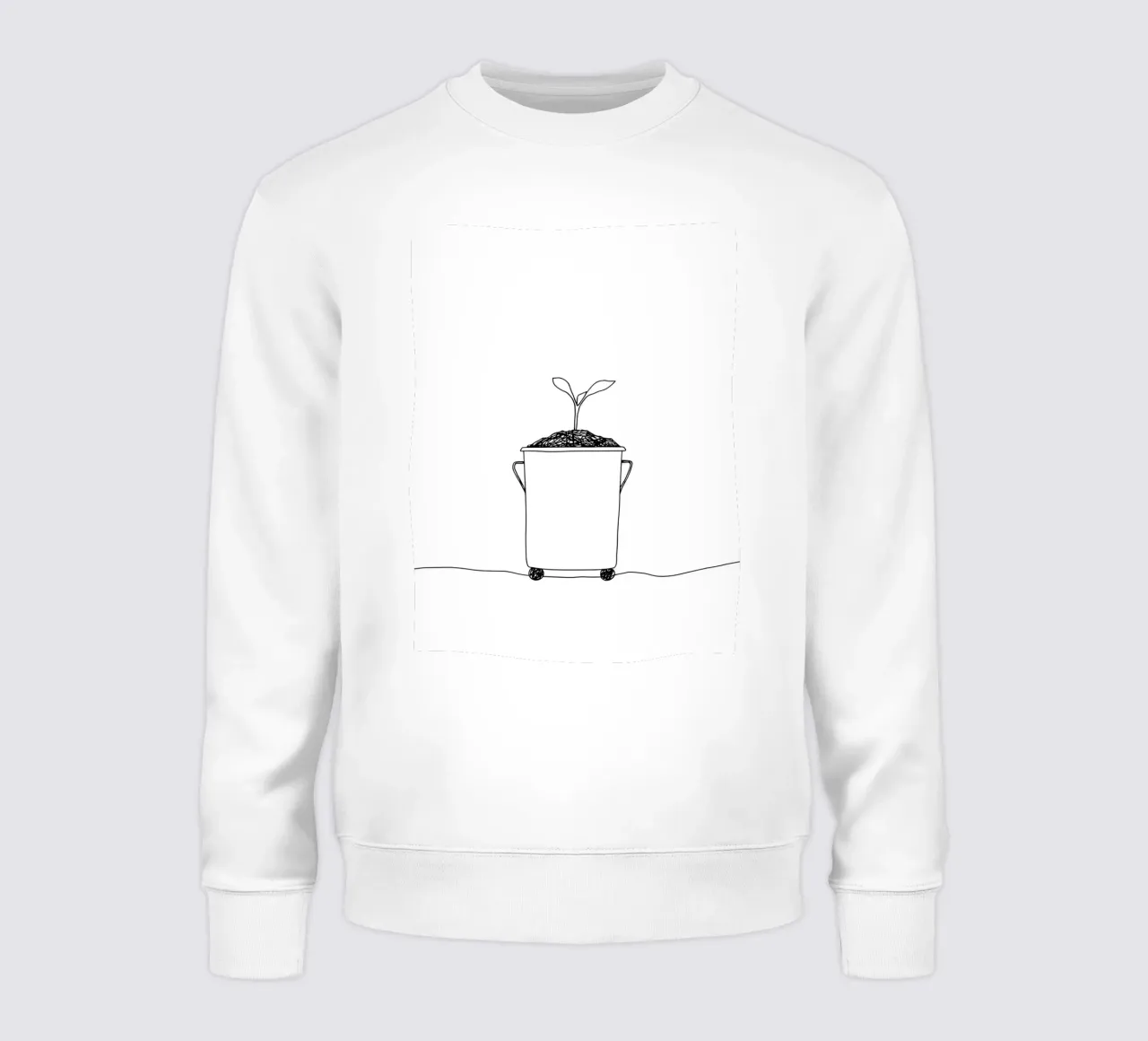 Save Earth - Line Art minimalista per la sensibilizzazione ambientale felpa da Viv Line Art