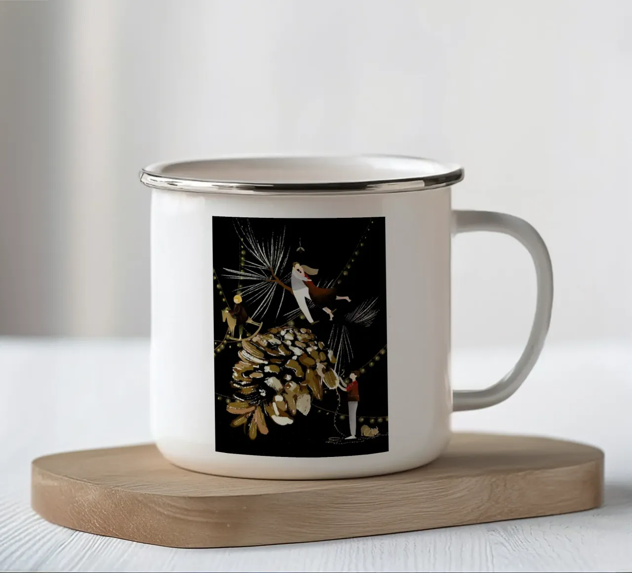 Christmas 3 tazza in smalto da Amalia Restrepo