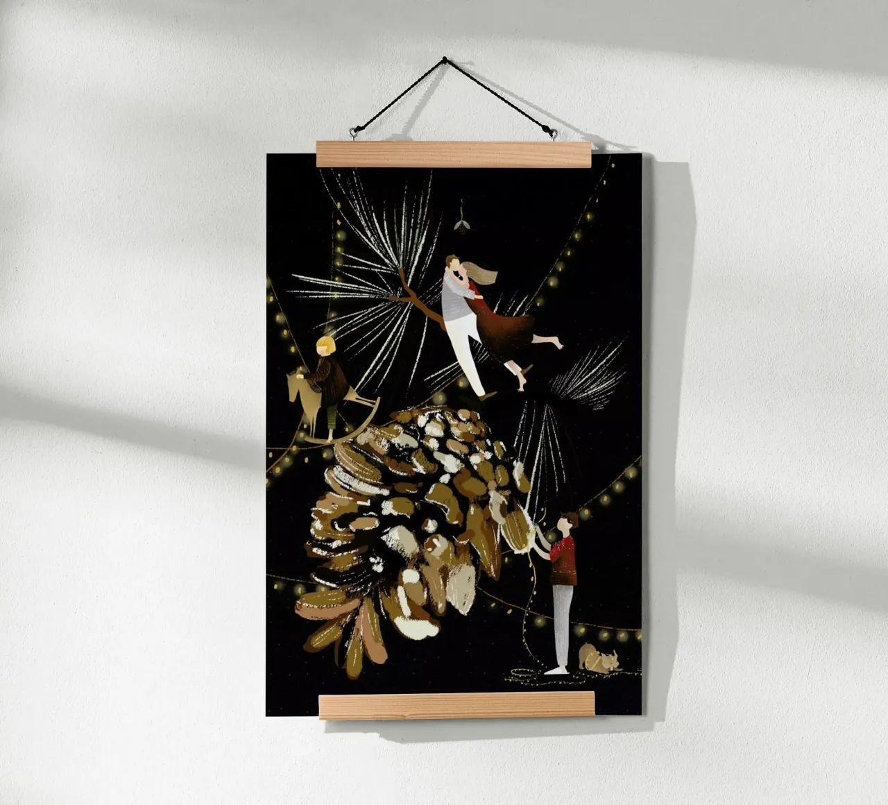 Christmas 3 poster con telaio in alluminio da Amalia Restrepo